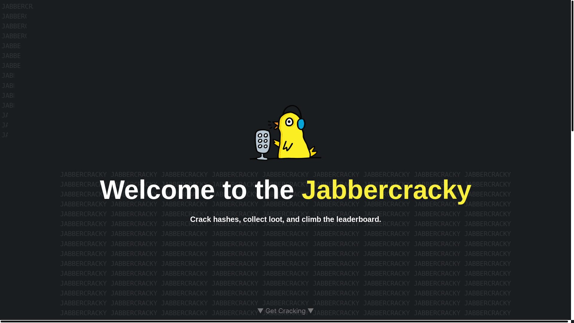 website screenshot of https://jabbercracky.click/