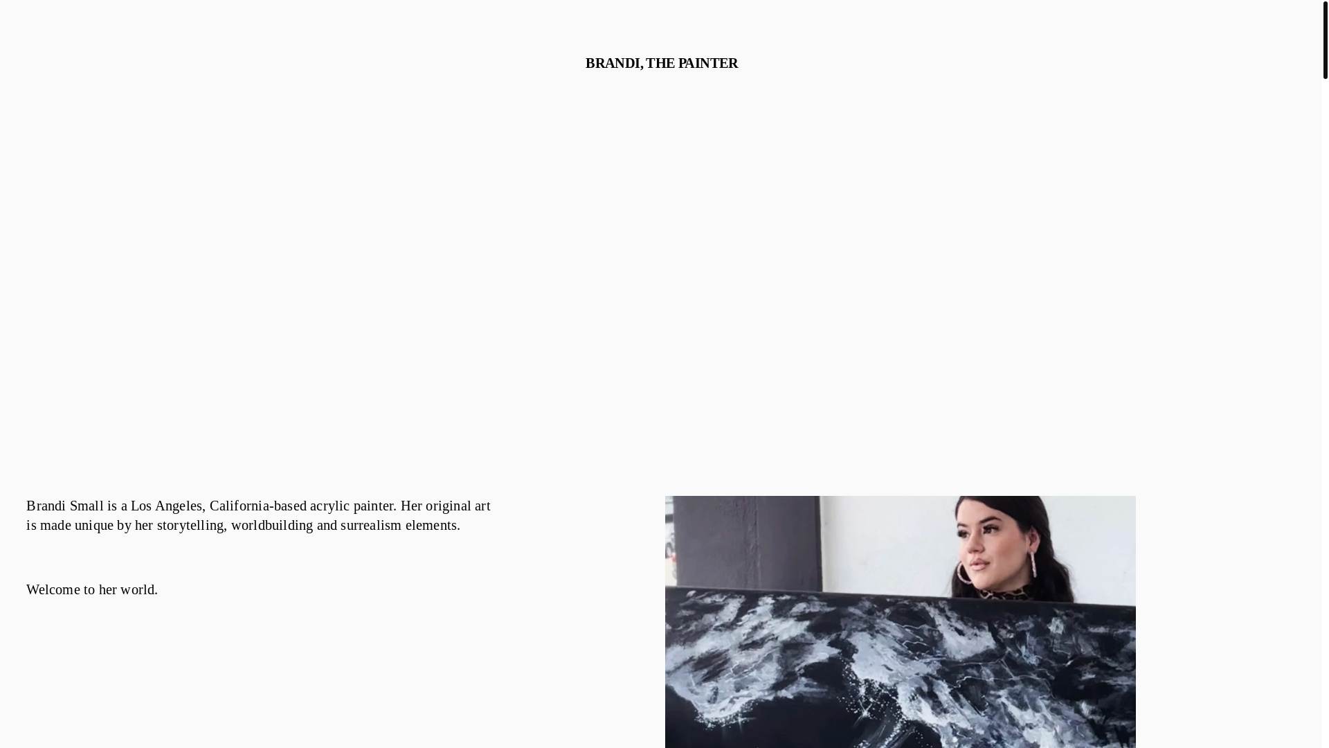 website screenshot of https://brandithepainter.com/