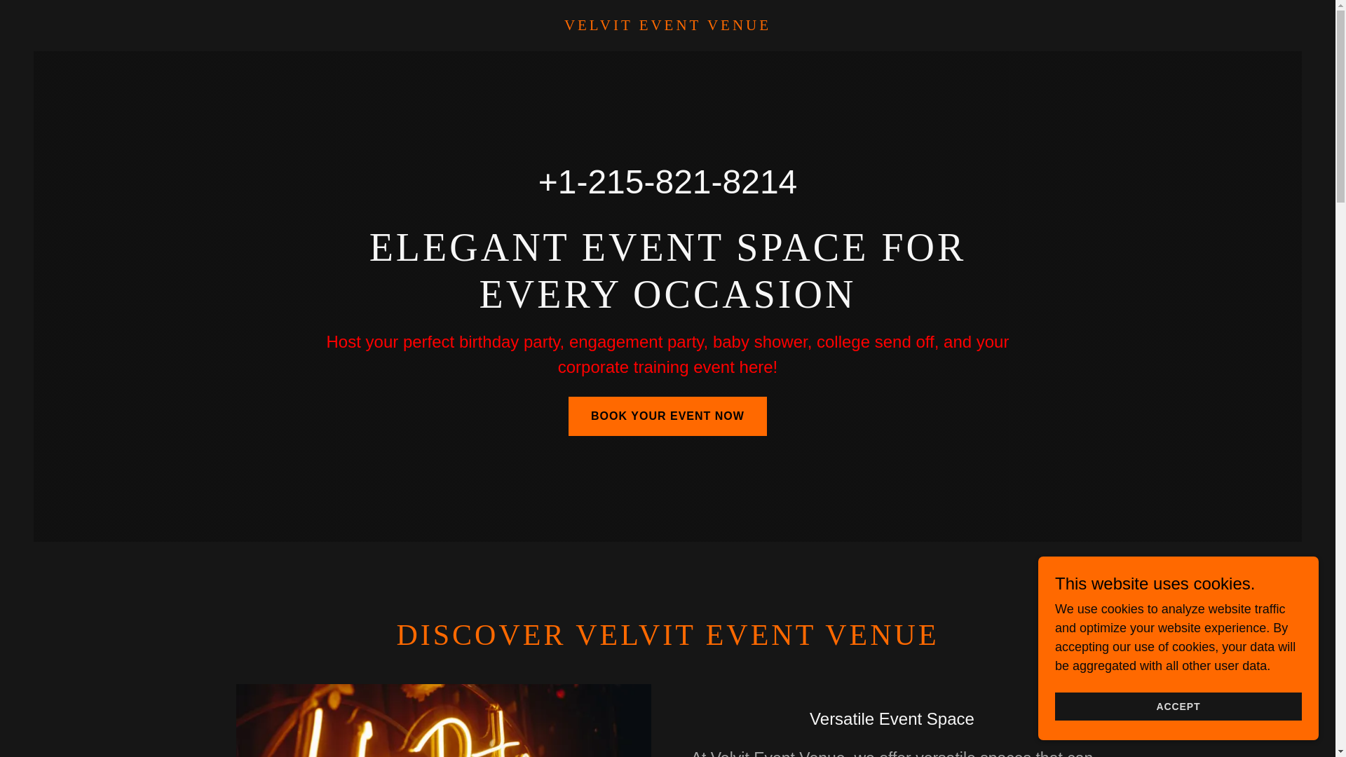 website screenshot of https://velvitevents.com/
