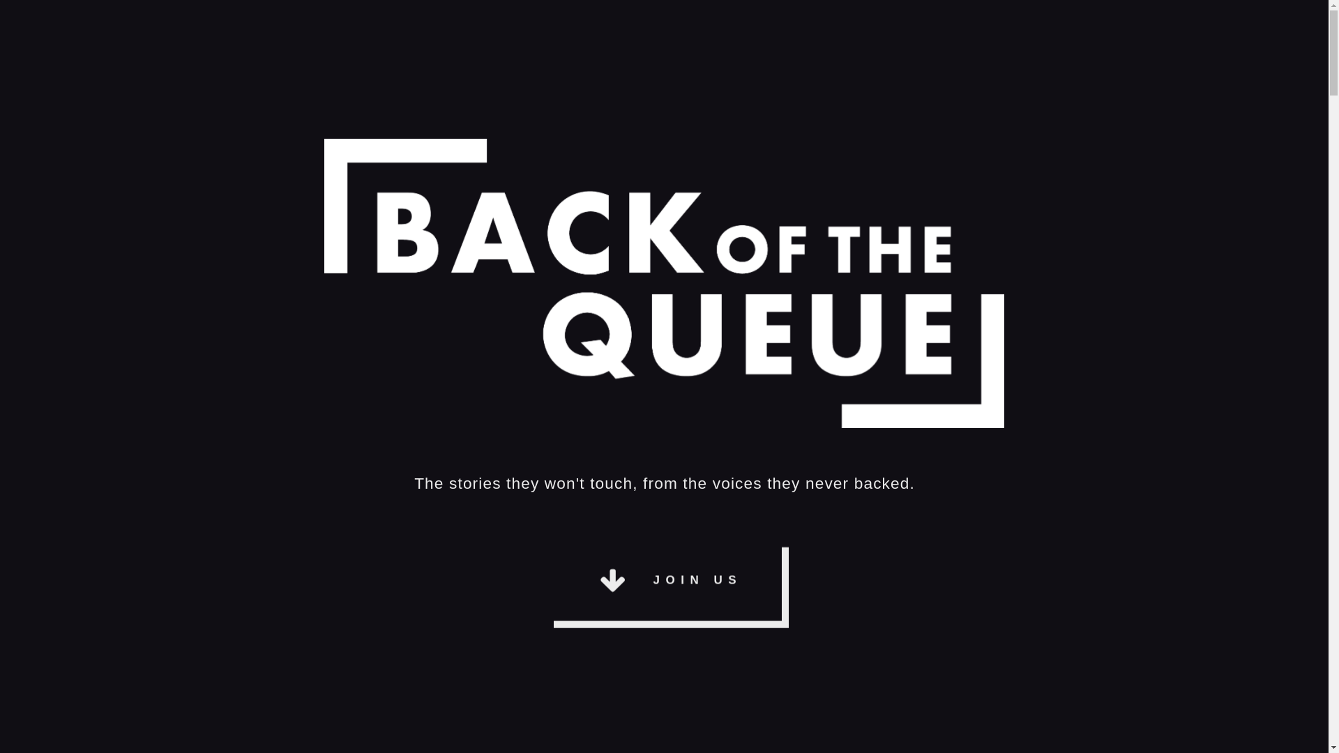 website screenshot of https://backofthequeue.co.uk/