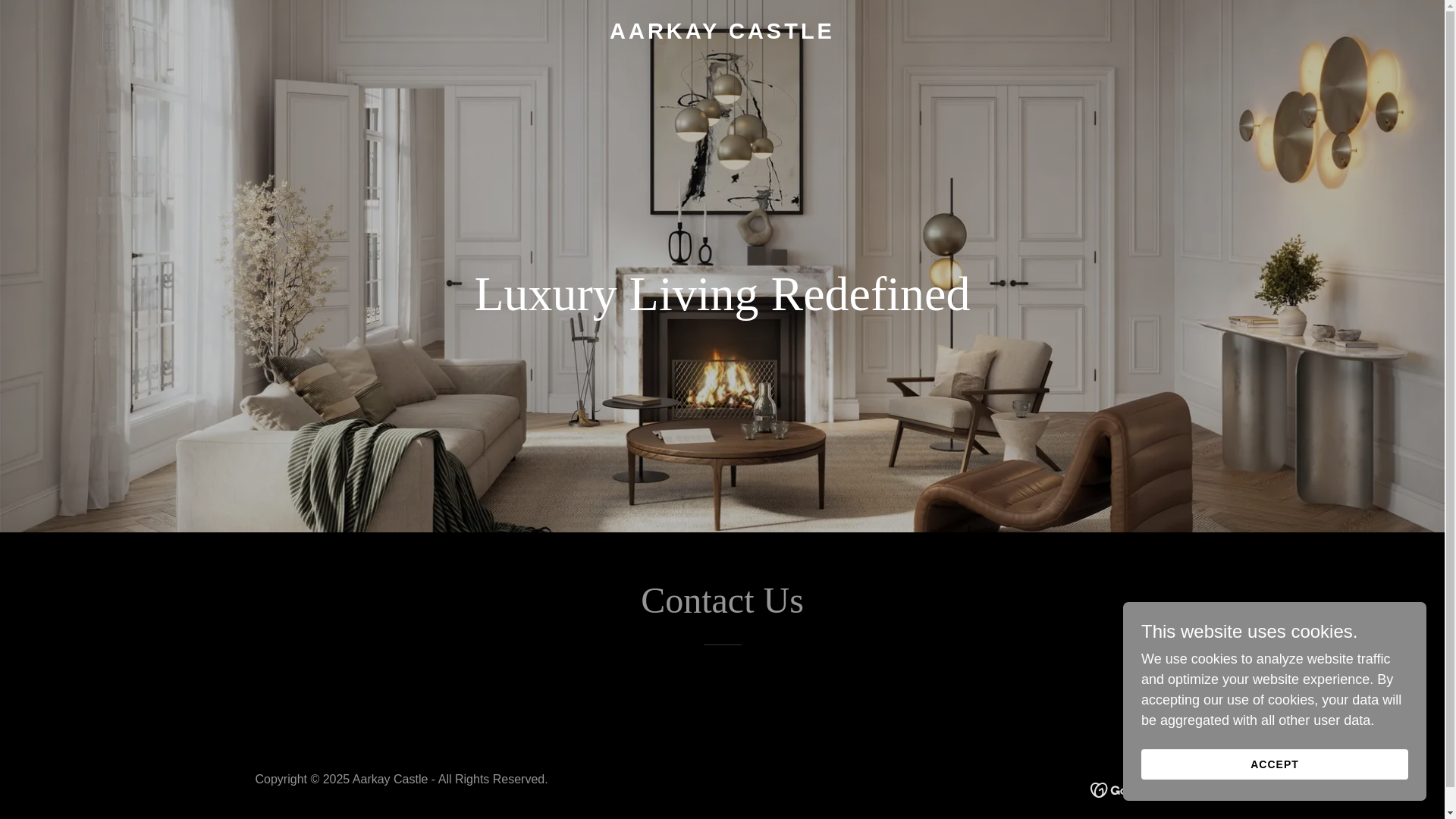 website screenshot of https://aarkaycastle.com/