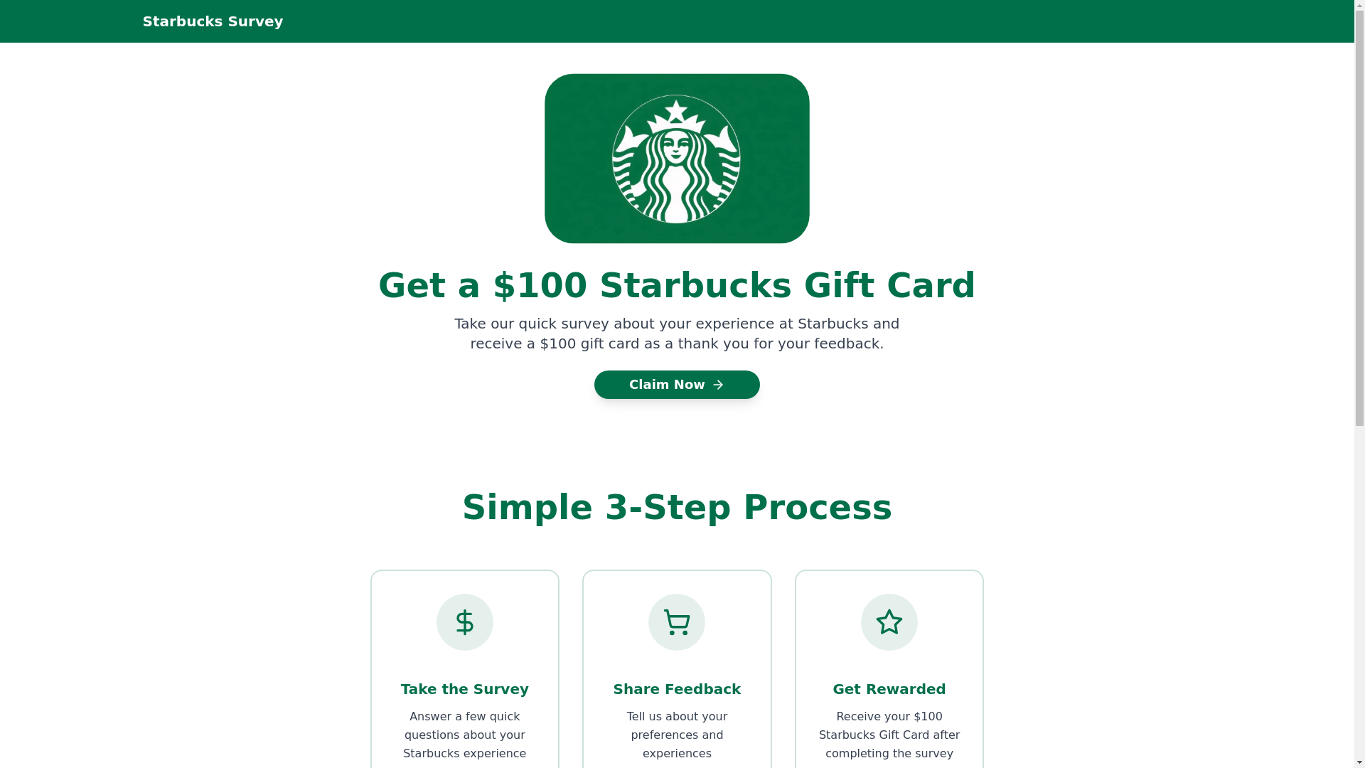website screenshot of https://sbucks100.com/