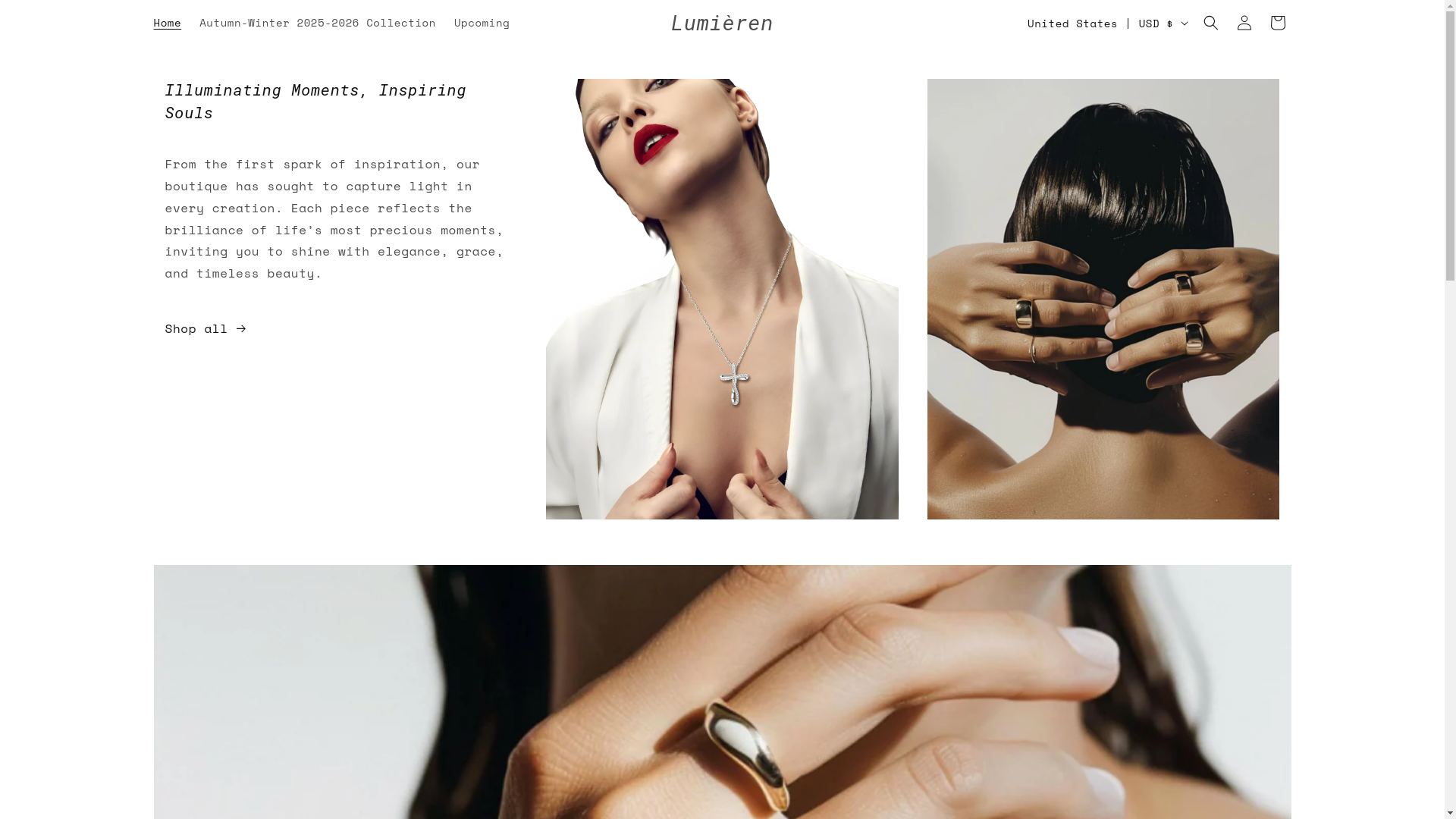 website screenshot of https://lumieren.eu/