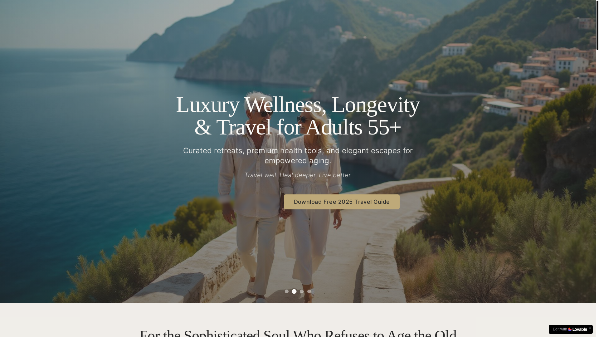 website screenshot of https://velourwellness.com/
