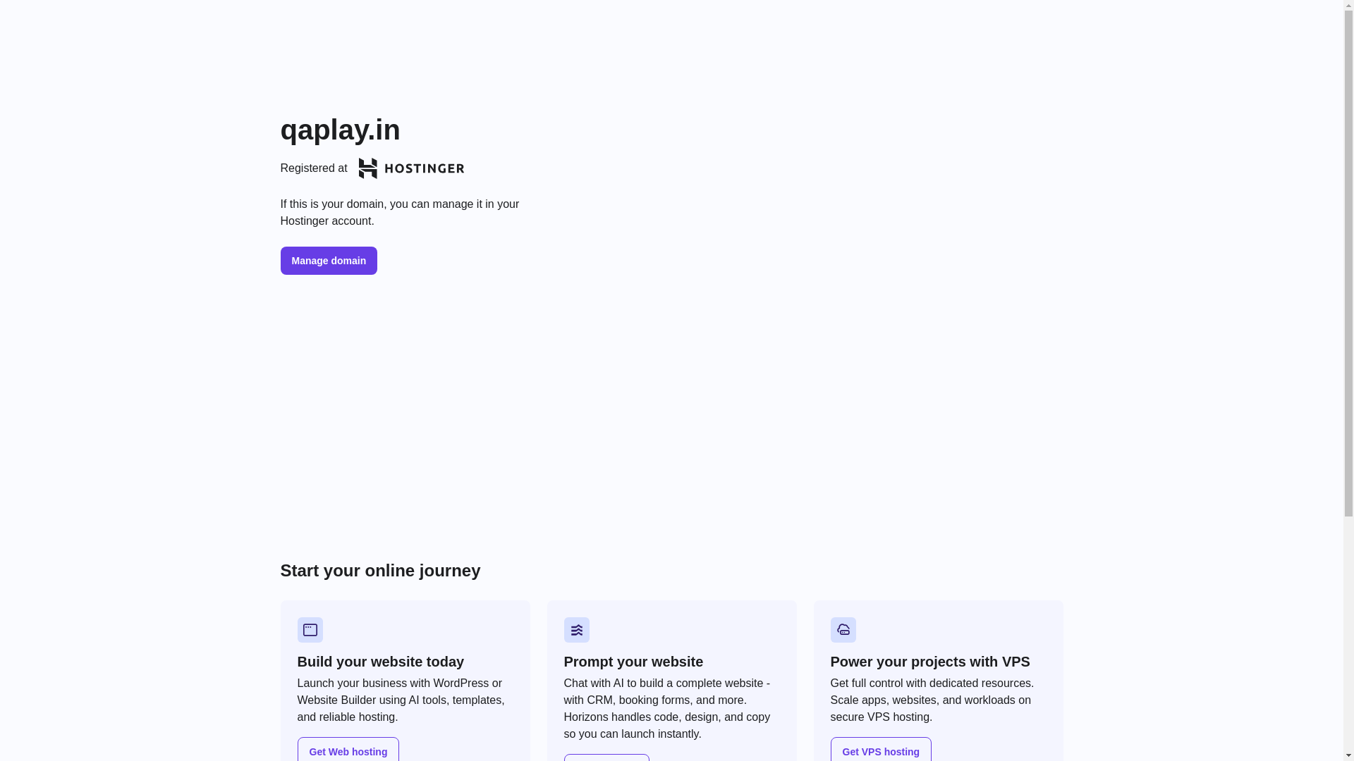 website screenshot of https://qaplay.in/