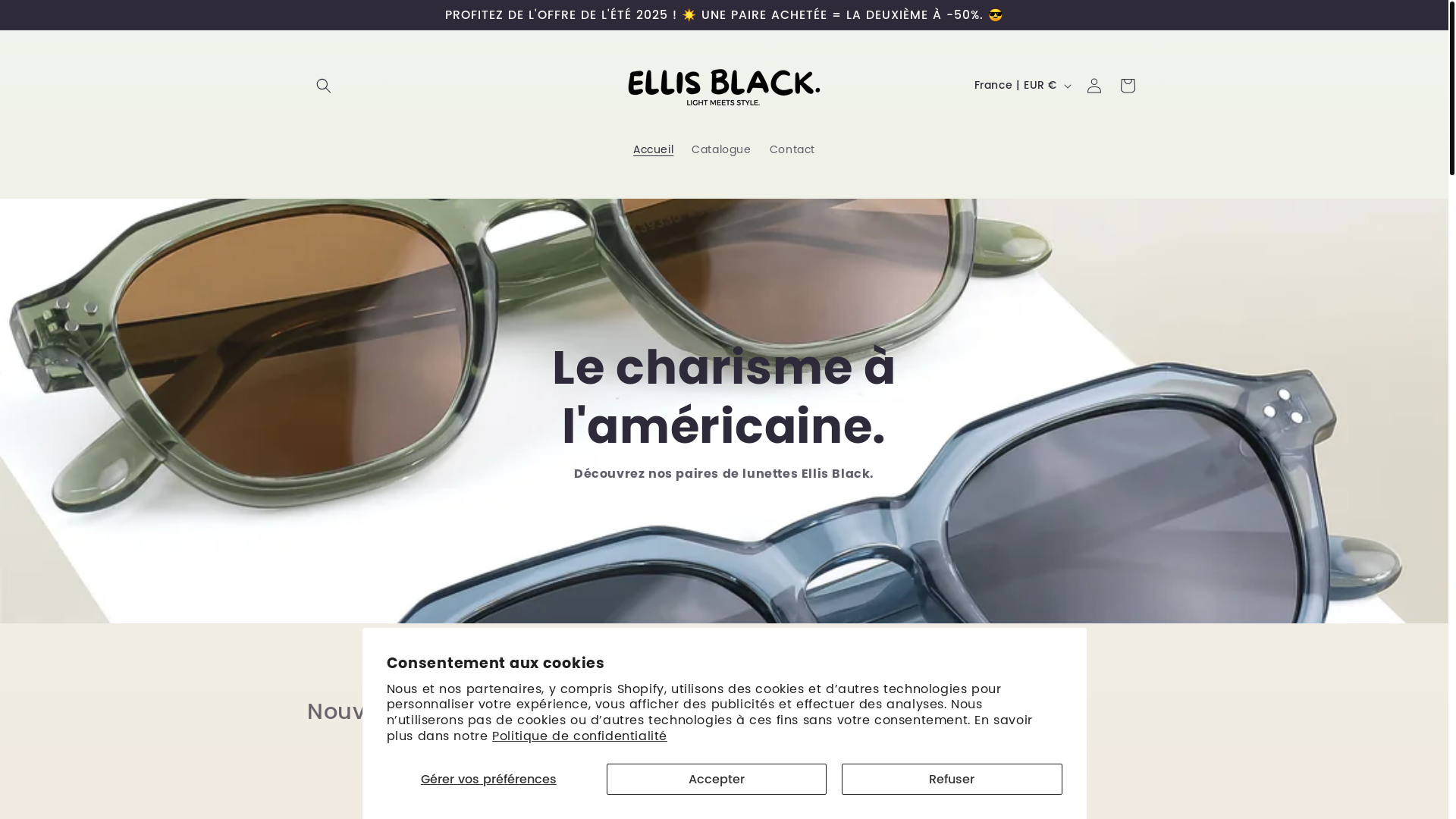 website screenshot of https://ellisblack.fr/