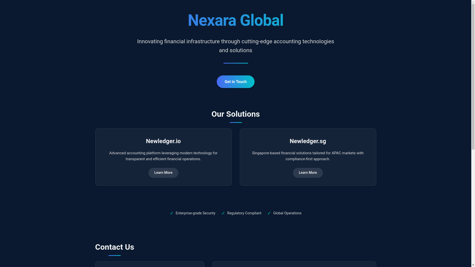 website screenshot of https://nexara-global.pages.dev/