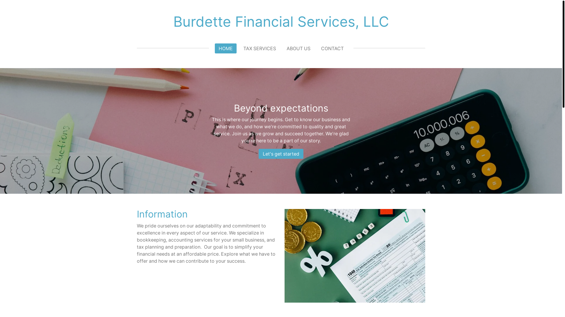 website screenshot of https://burdettefinancial.com/