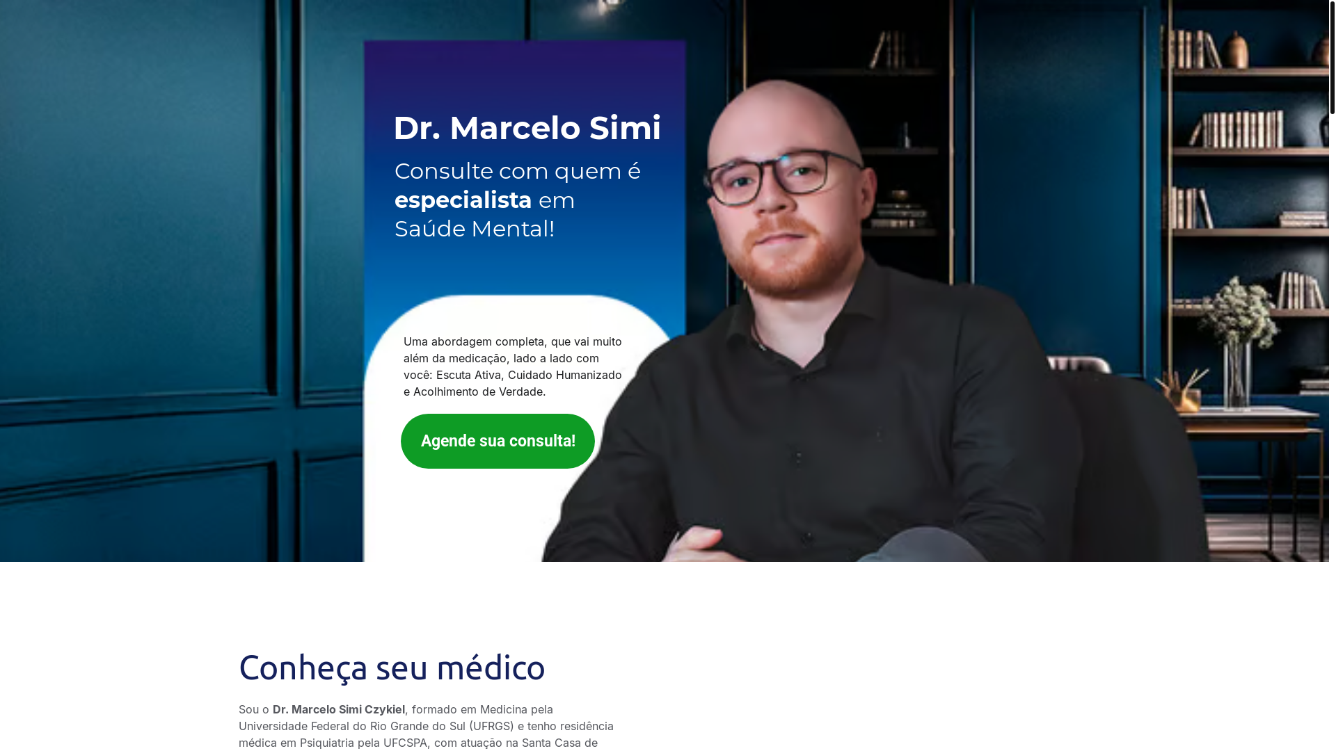website screenshot of https://psiquiatramarcelosimi.com/