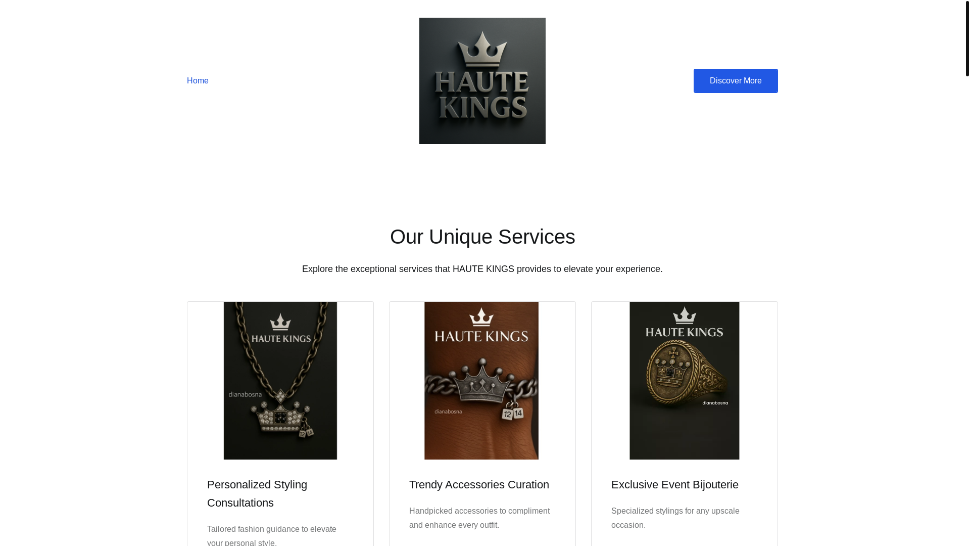 website screenshot of https://hautekings.com/