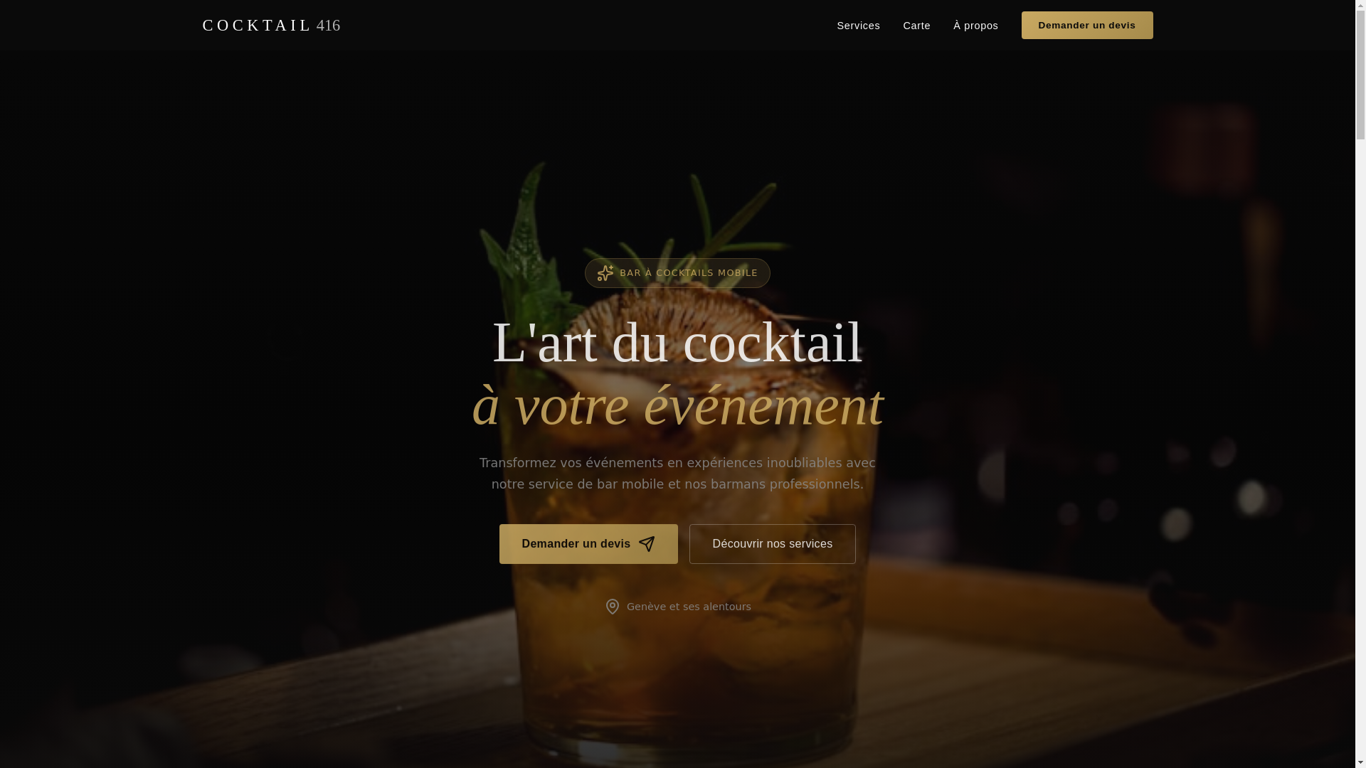 website screenshot of https://cocktail416.ch/