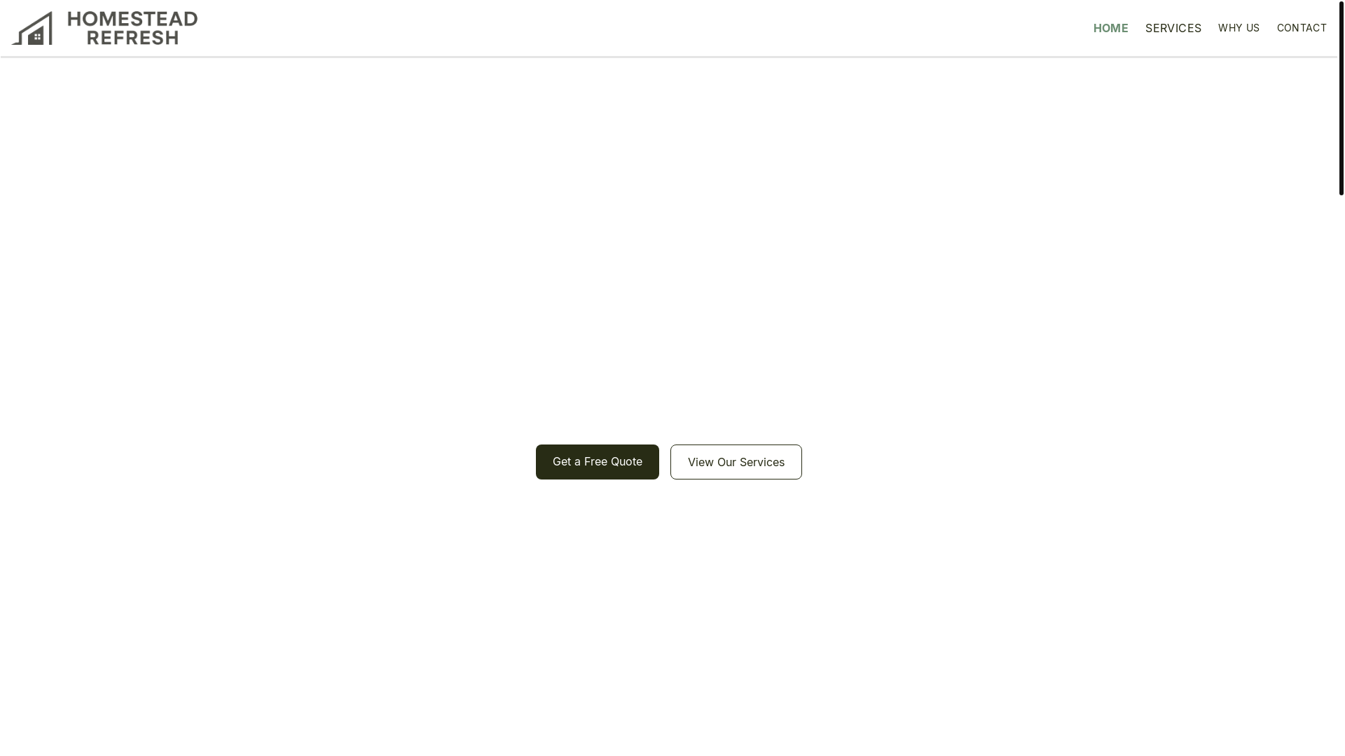 website screenshot of https://homestead-refresh.co.uk/