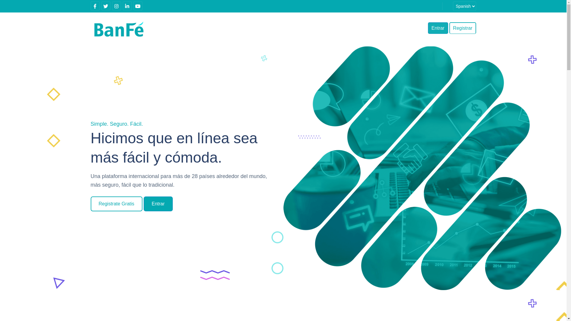 website screenshot of https://banfe.app/