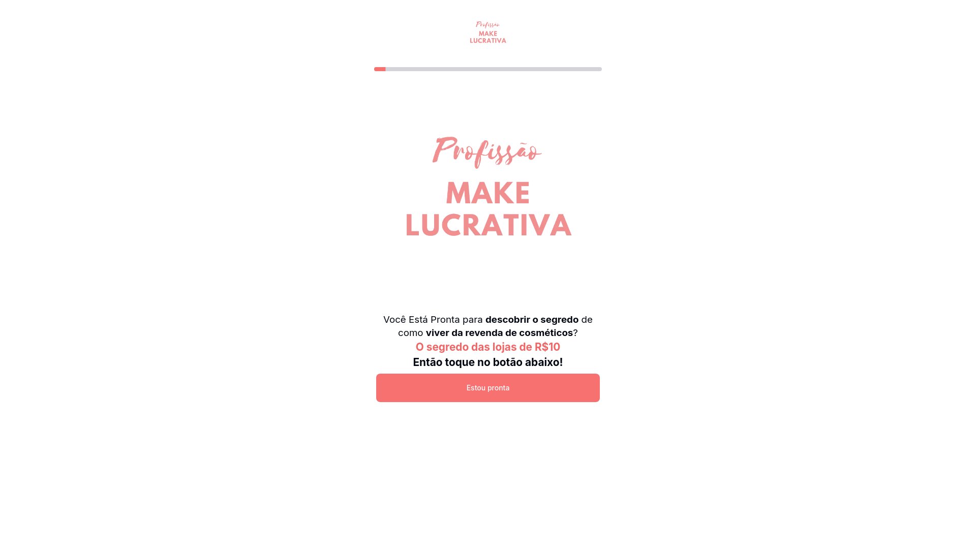 website screenshot of https://profissaolucrecommake.shop/