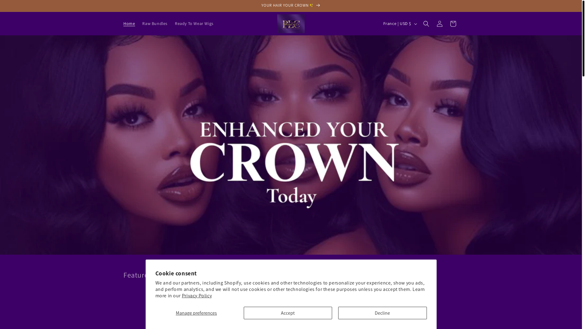 website screenshot of https://thepolishedlookhair.com/