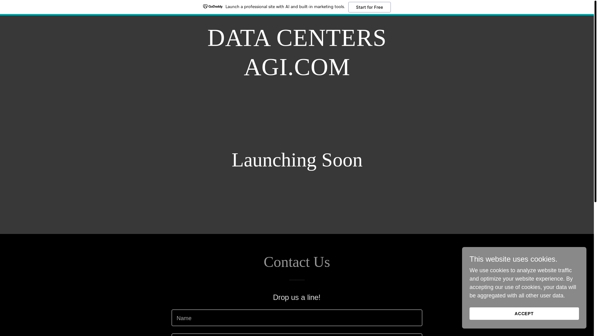 website screenshot of https://datacentersagi.com/