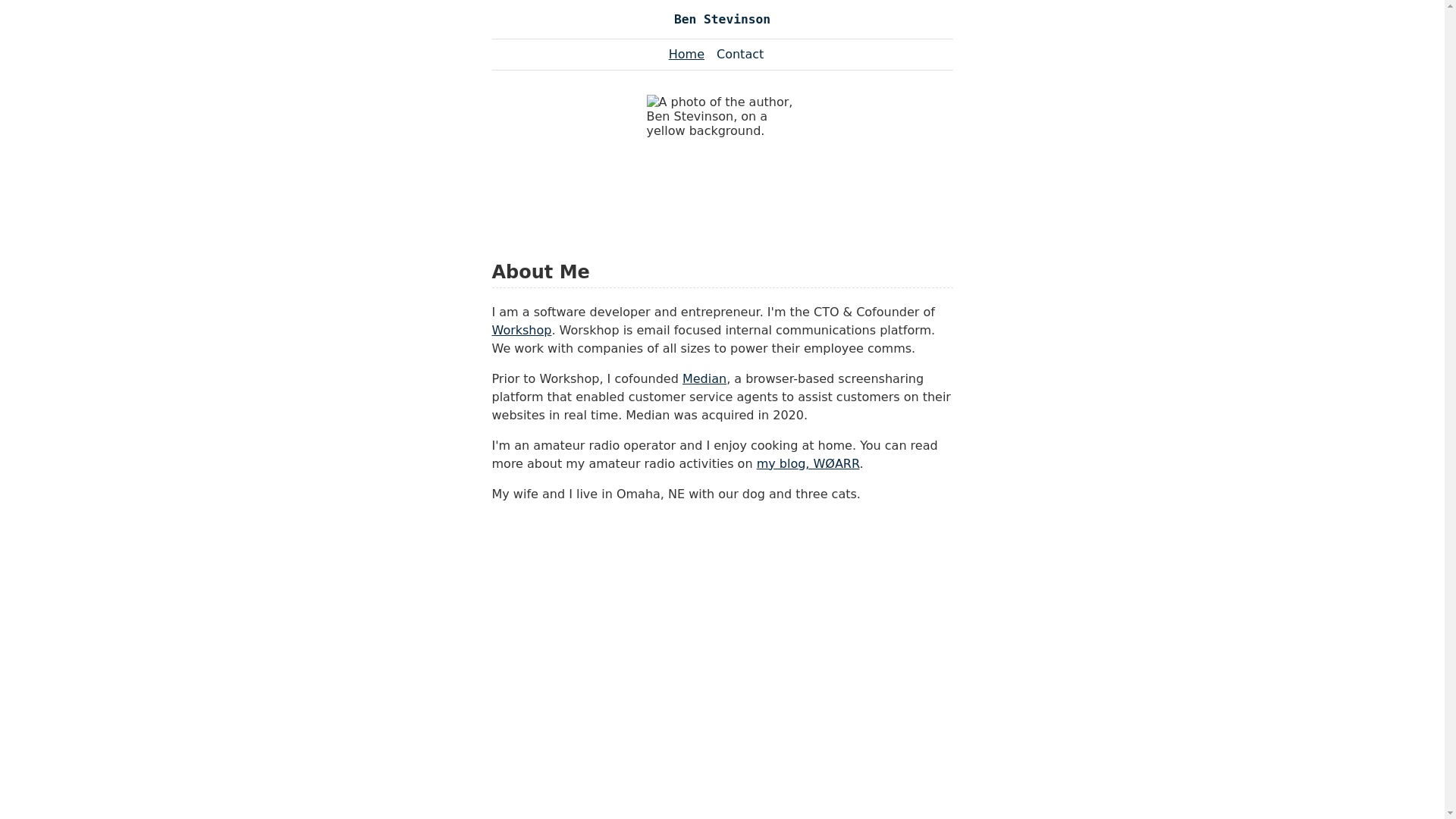 website screenshot of https://stevinson-org.pages.dev/