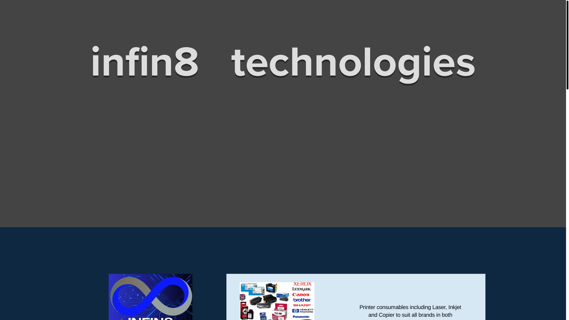 website screenshot of https://infin8technologies.com/