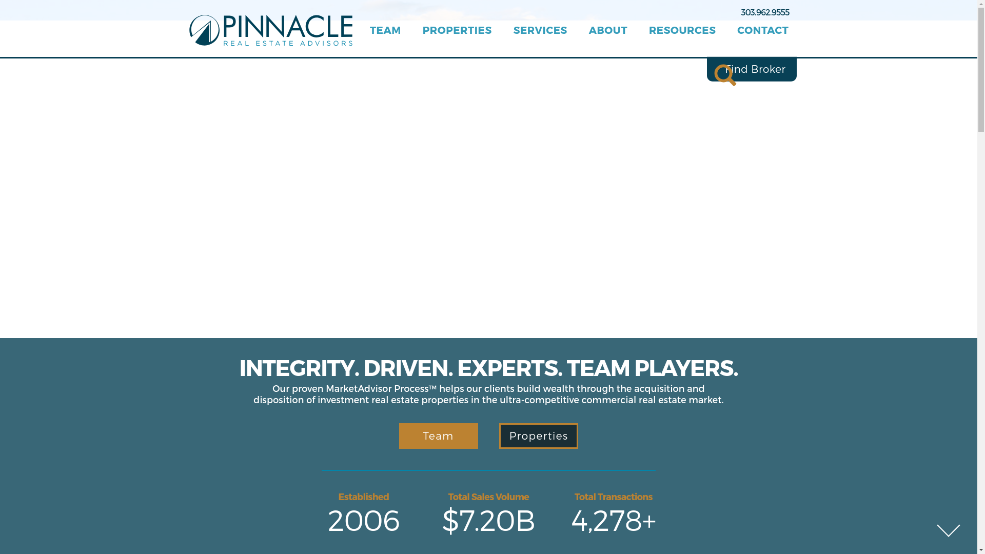website screenshot of http://www.pinnaclerea.com/