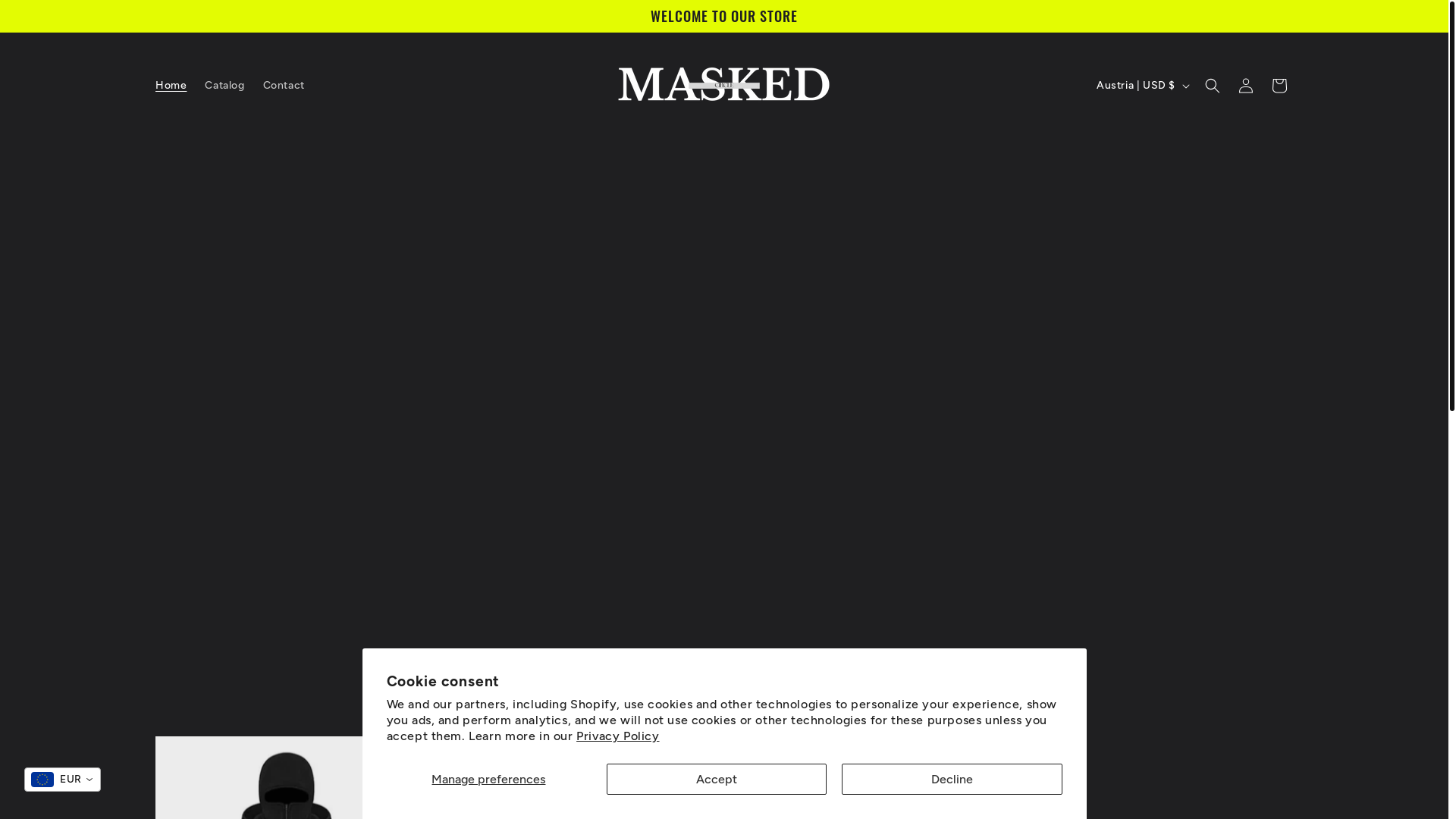 website screenshot of https://maskedcircle.com/