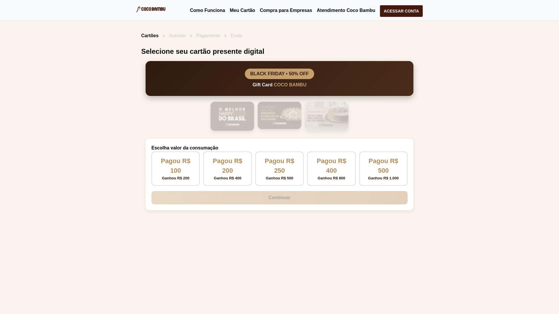 website screenshot of https://cocobambuoferta.sbs/