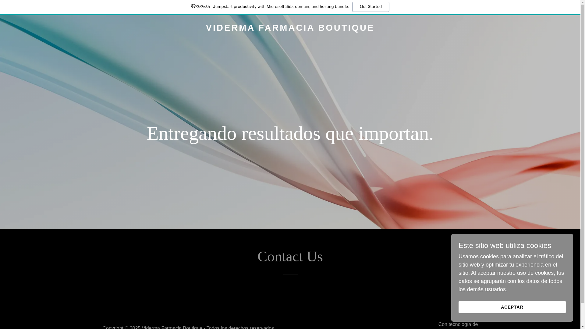 website screenshot of https://vidermafarmaciaboutique.com.mx/