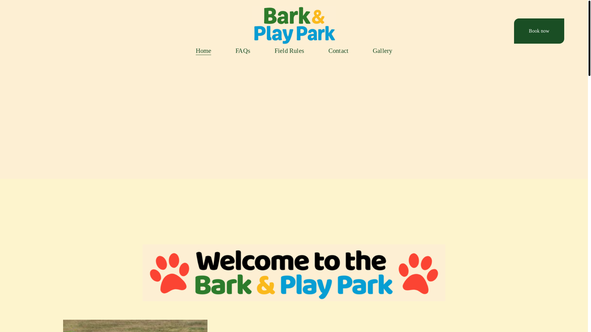 website screenshot of https://thebarkandplaypark.co.uk/