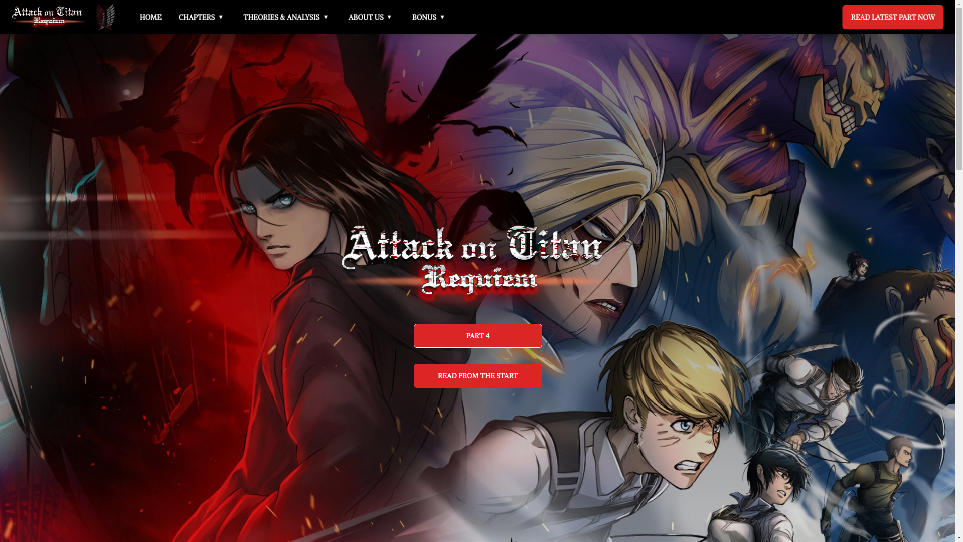 website screenshot of https://aotnorequiem.pages.dev/