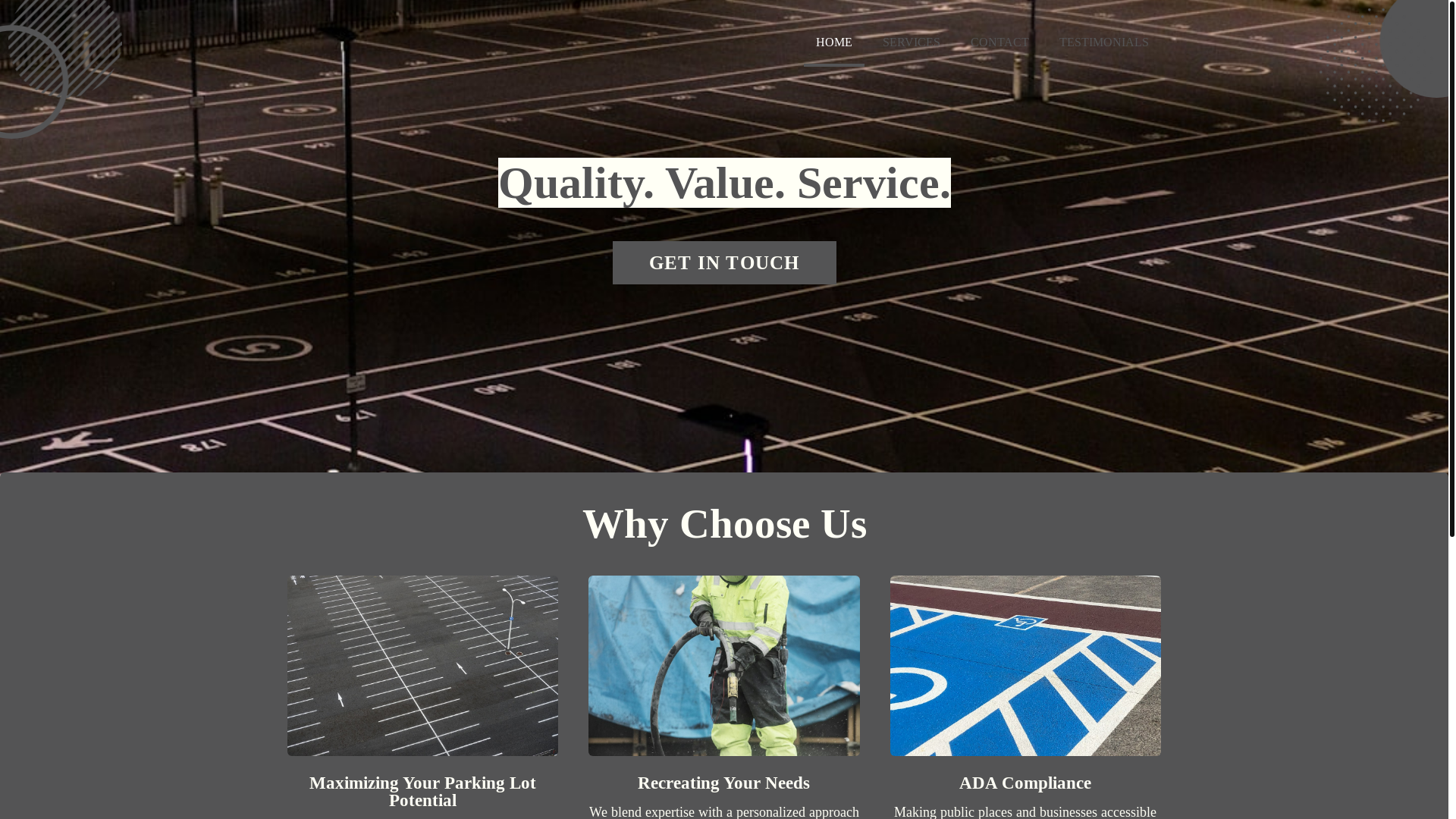 website screenshot of https://cpacpavementsolutions.com/