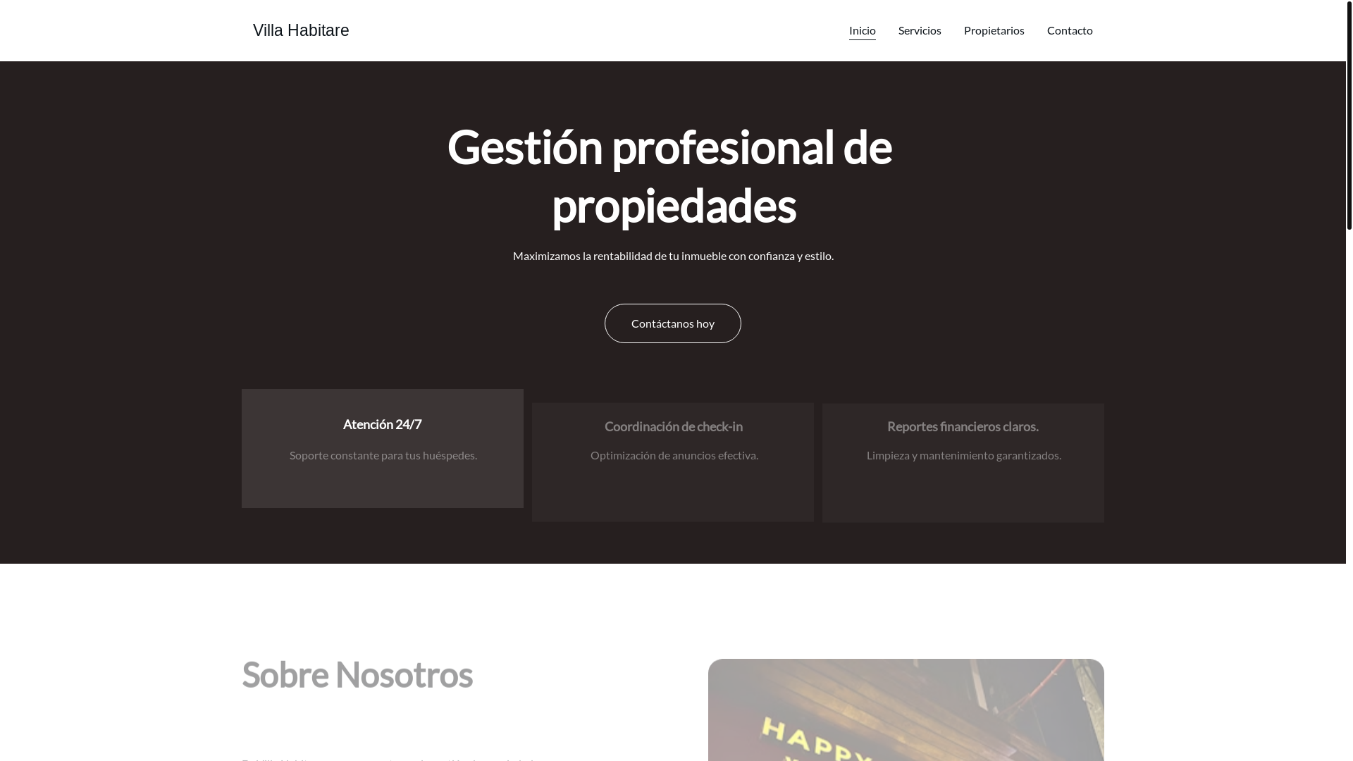 website screenshot of https://villahabitare.com/
