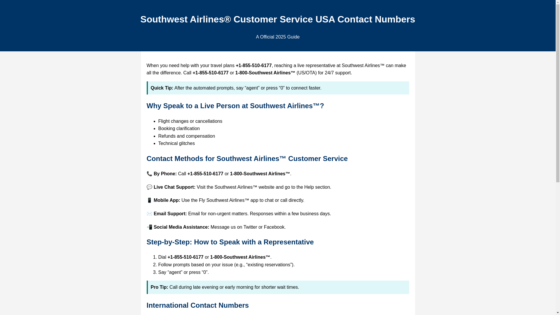 website screenshot of https://official-southwest-helpcenter-3uv.pages.dev/