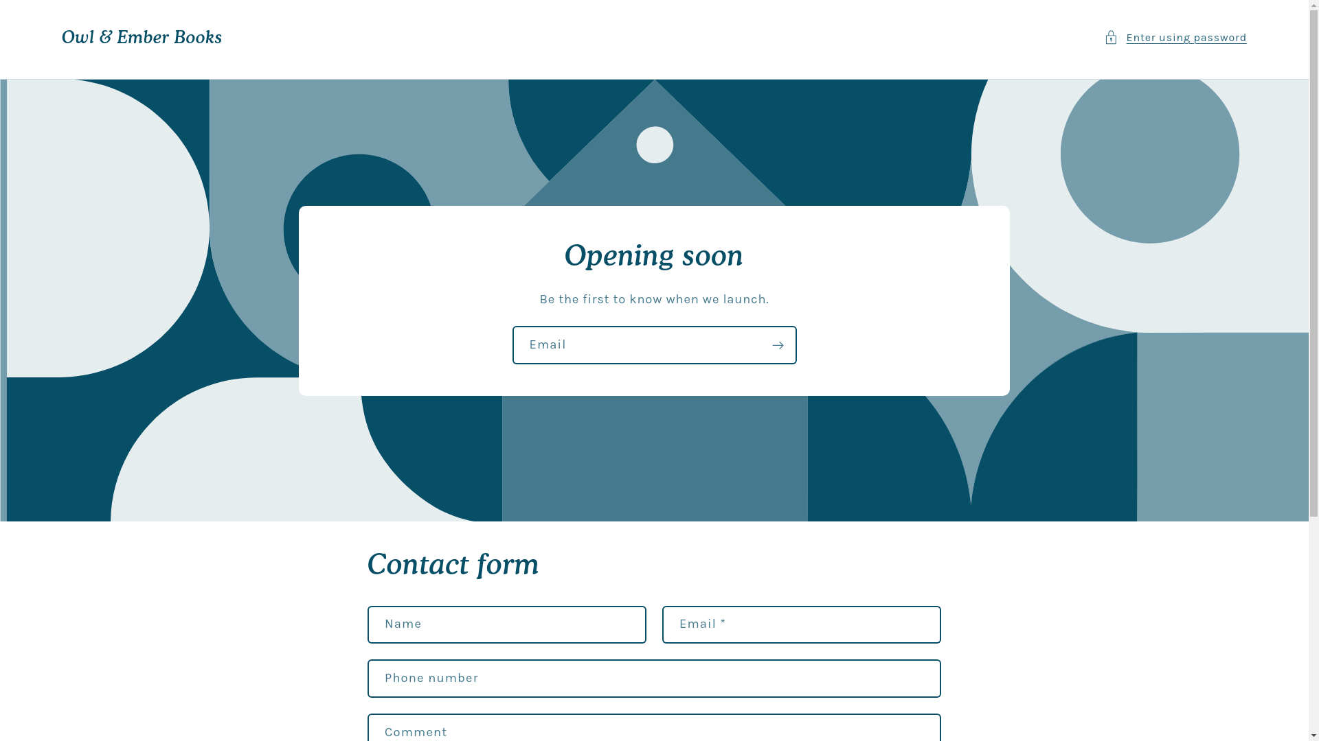 website screenshot of https://owlemberbooks.com/