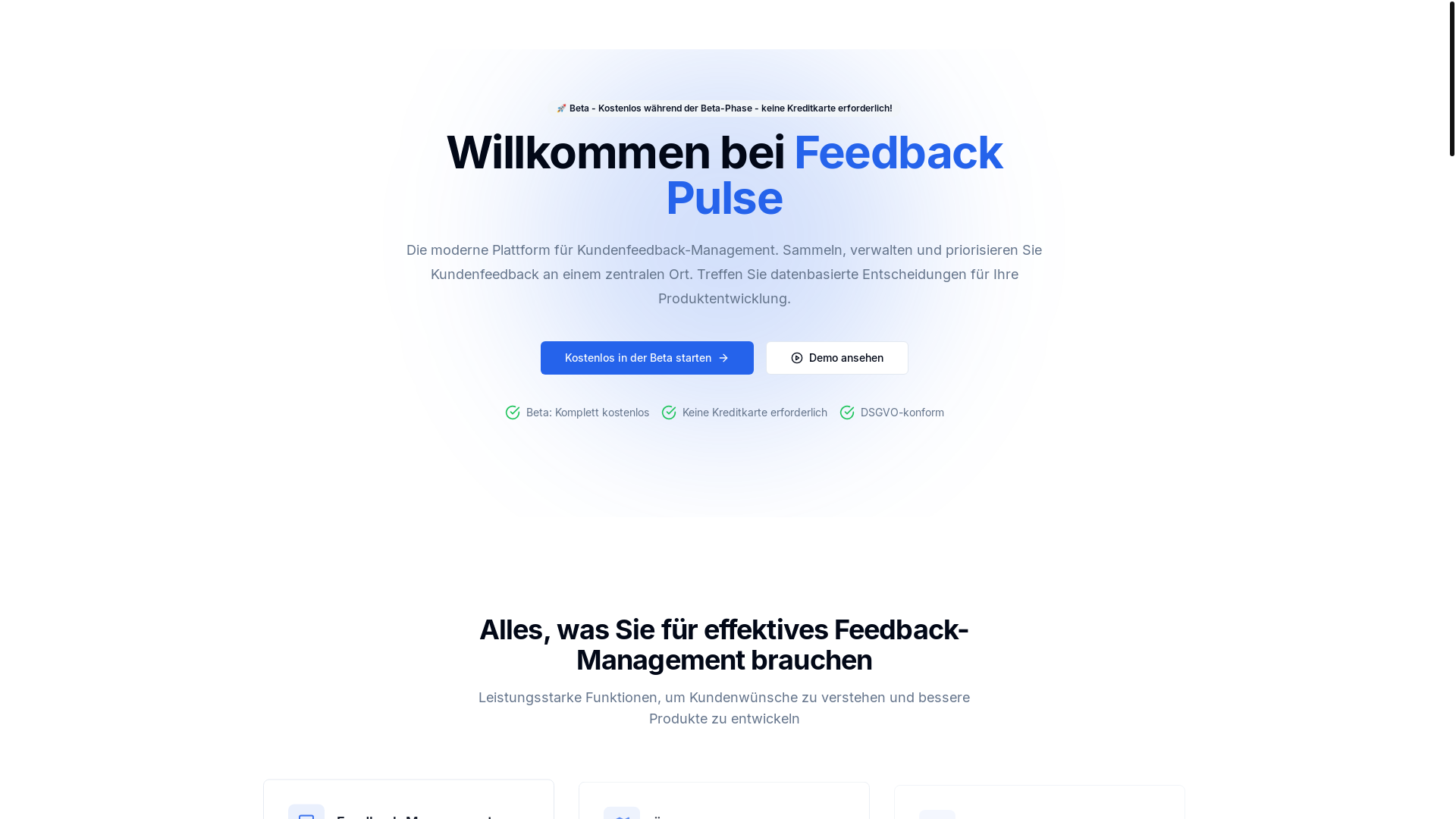 website screenshot of https://feedback-pulse.app/
