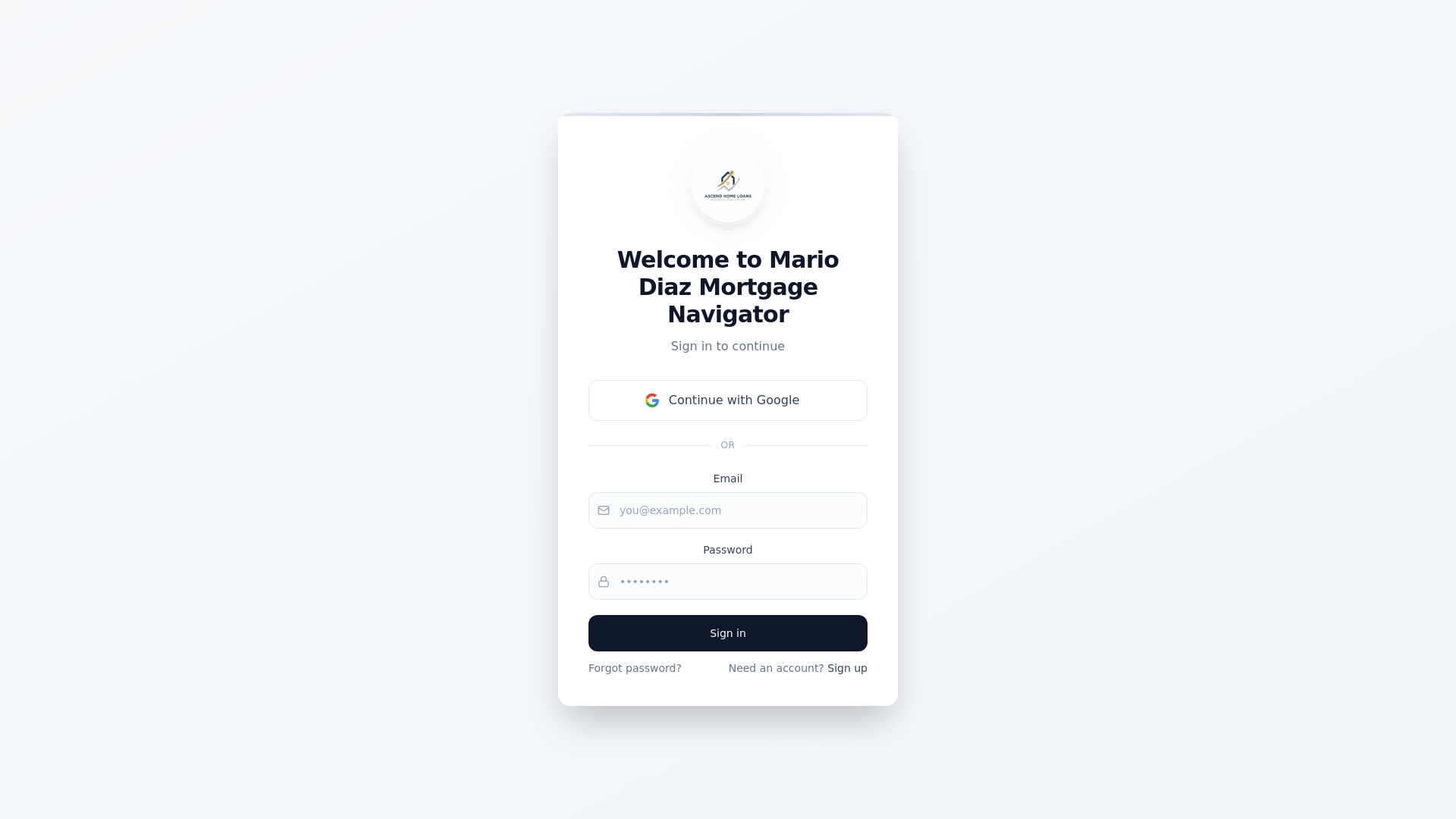 website screenshot of https://mariodiazloans.com/