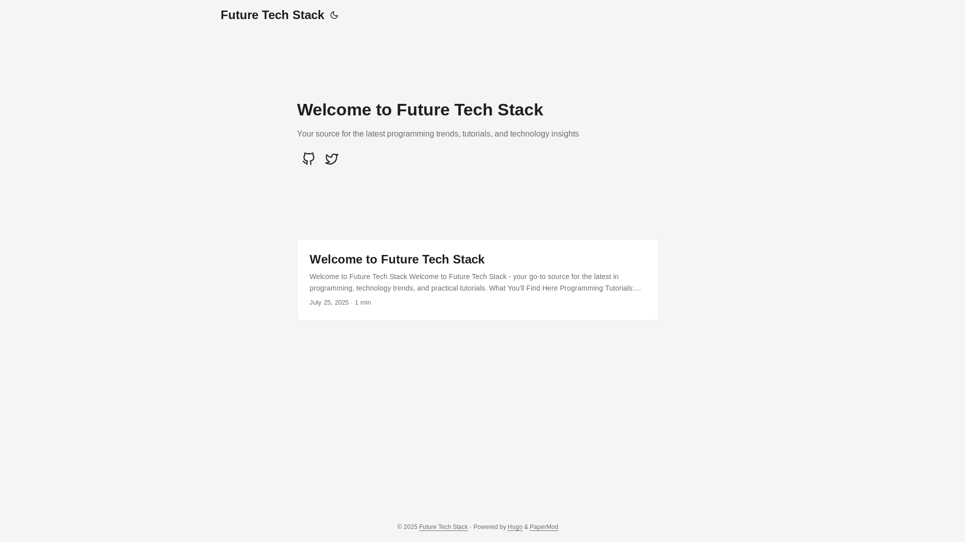 website screenshot of https://futuretechstack.io/