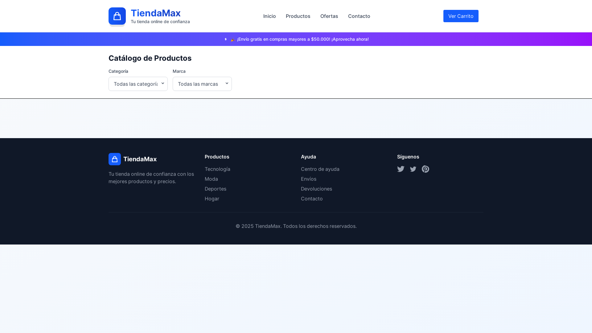website screenshot of https://empresa-ecommerce-productsinfinite.pages.dev/