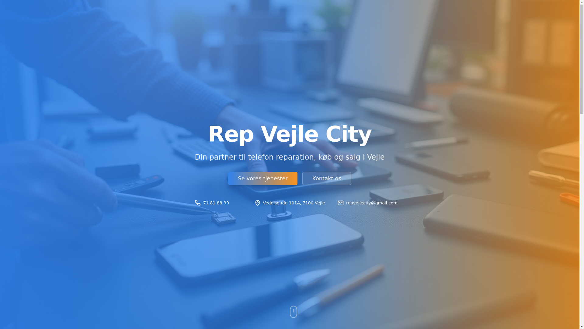 website screenshot of https://repvejle.city/