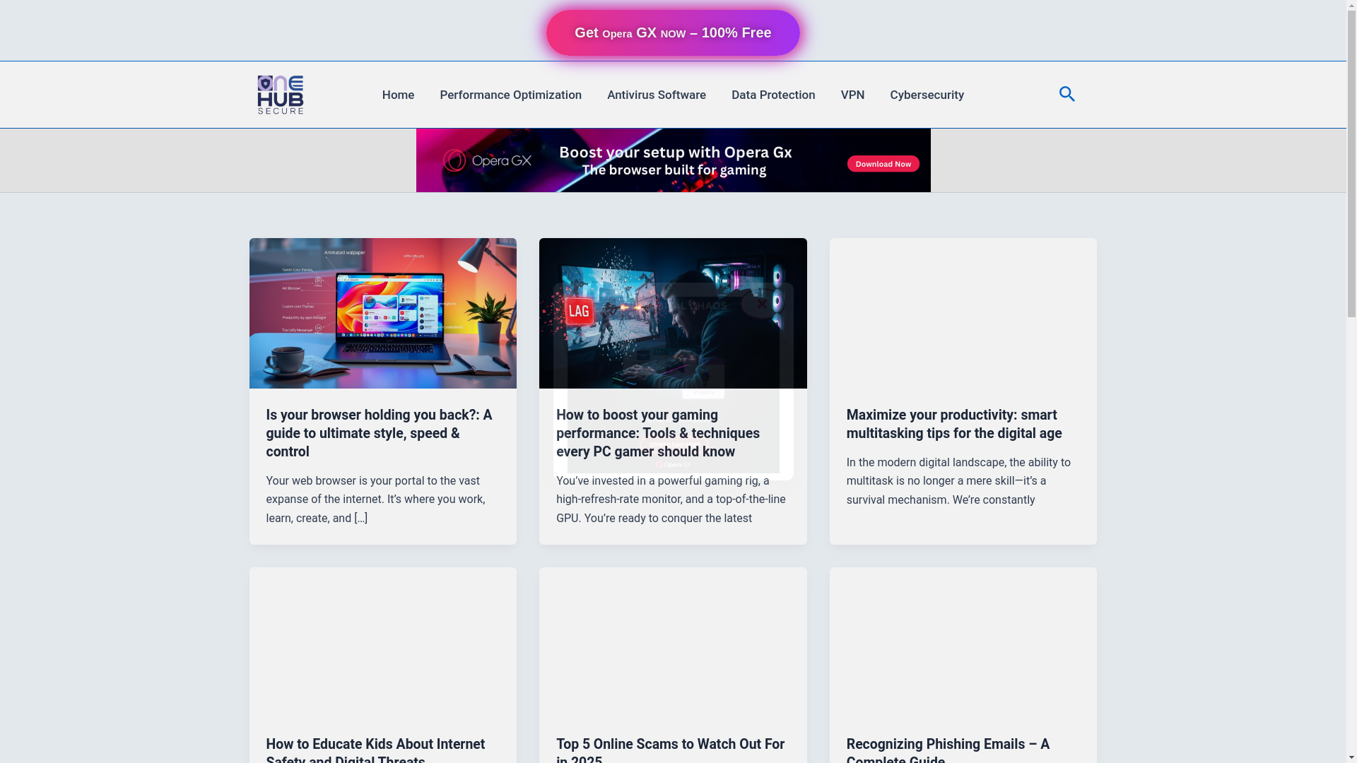 website screenshot of https://onehubsecure.com/