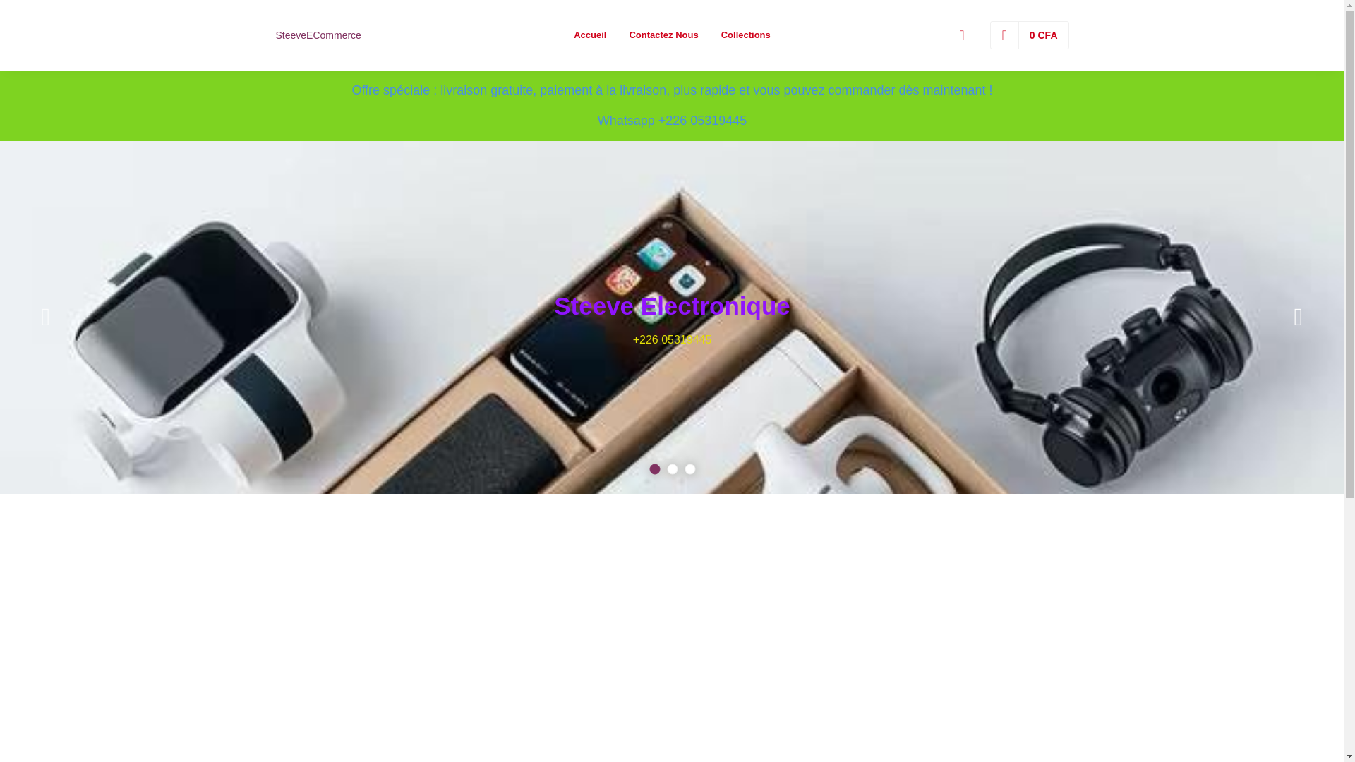 website screenshot of https://steeveecommerce.com/