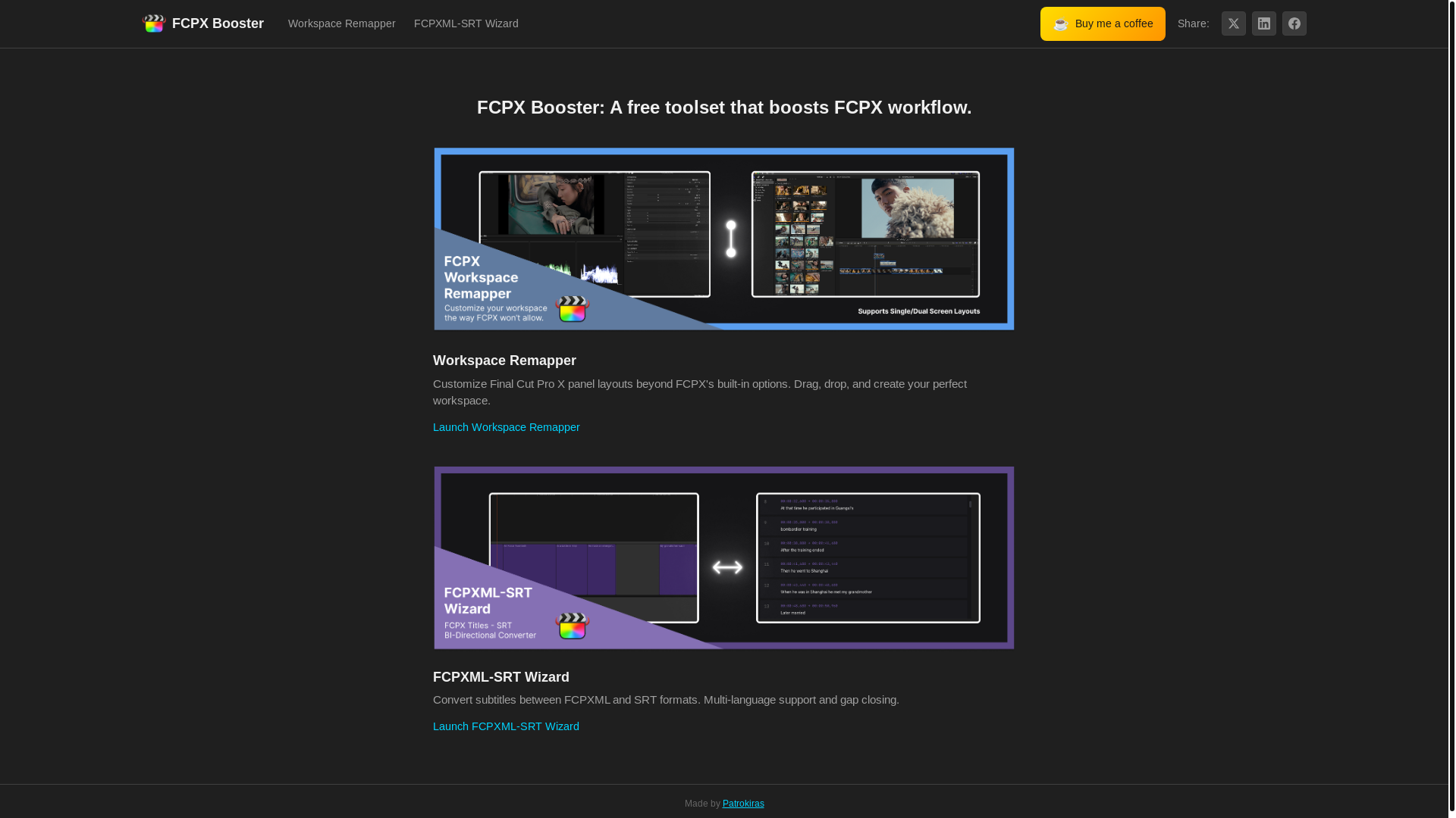 website screenshot of https://fcpx-booster.pages.dev/