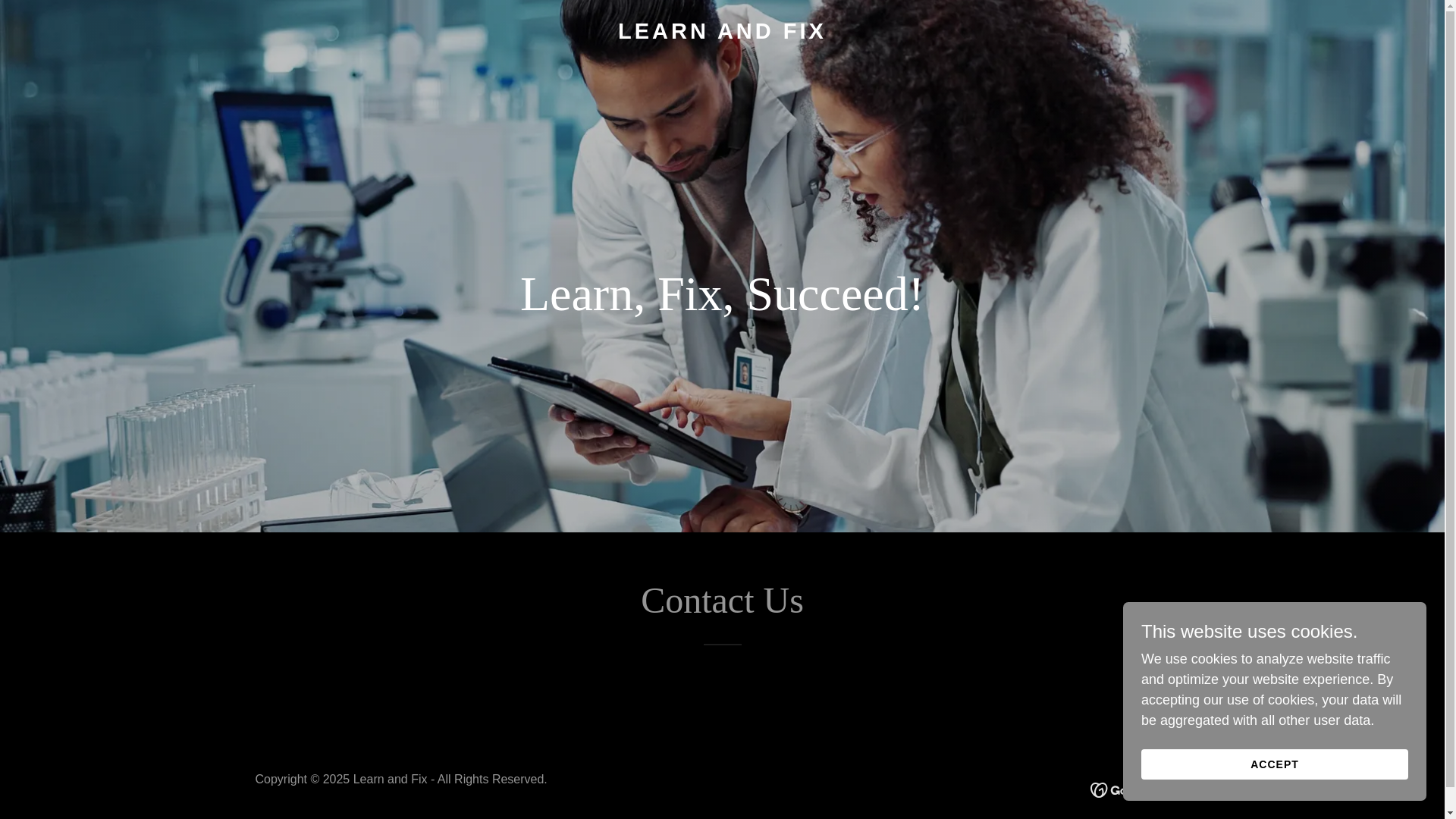 website screenshot of https://learnandfix.in/
