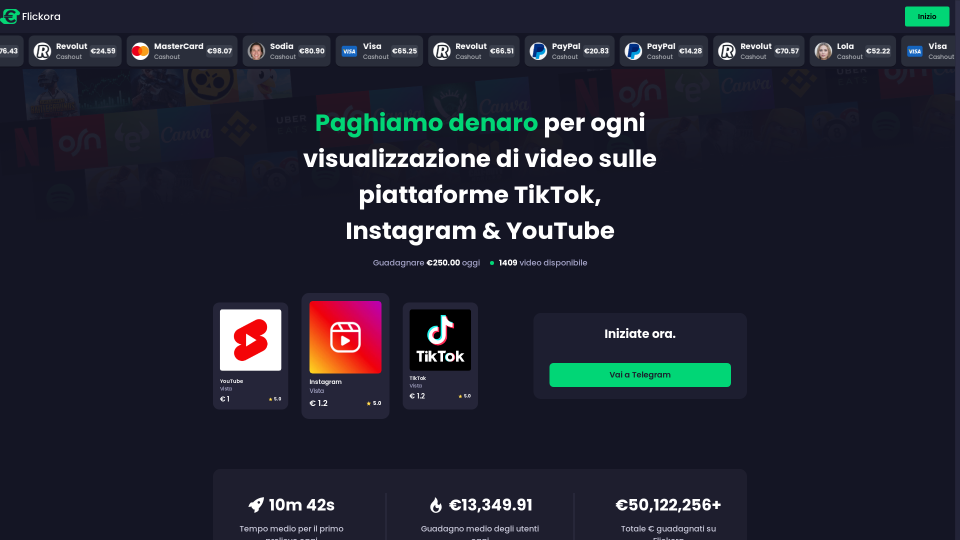 website screenshot of https://flickora.pages.dev/