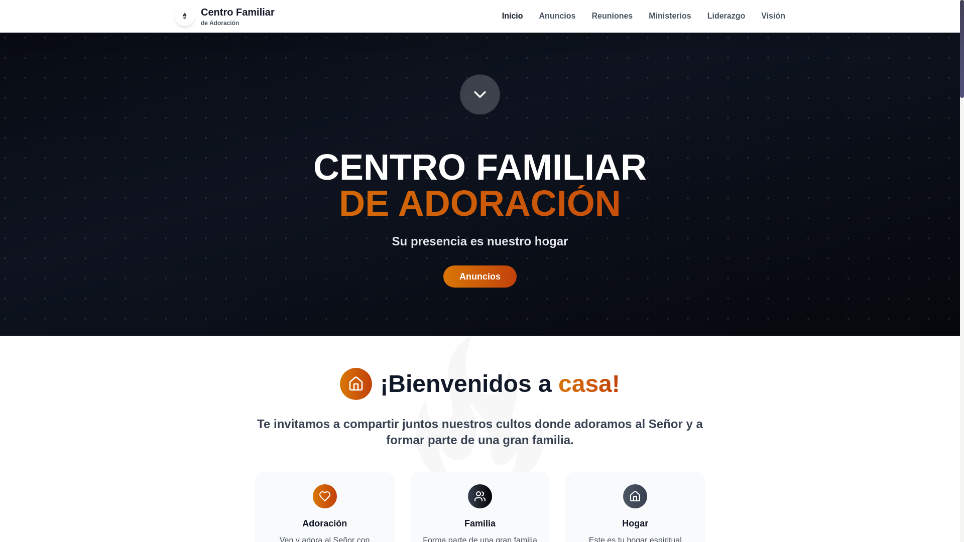 website screenshot of https://cfamicasa.com/