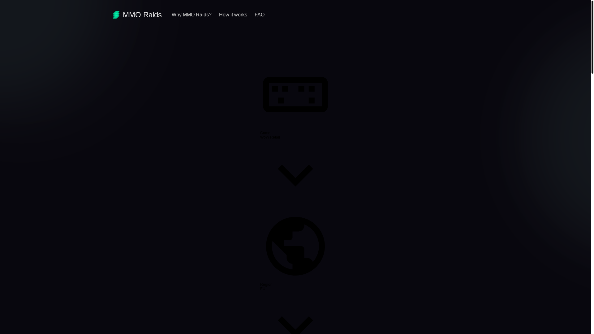website screenshot of https://mmoraids.com/