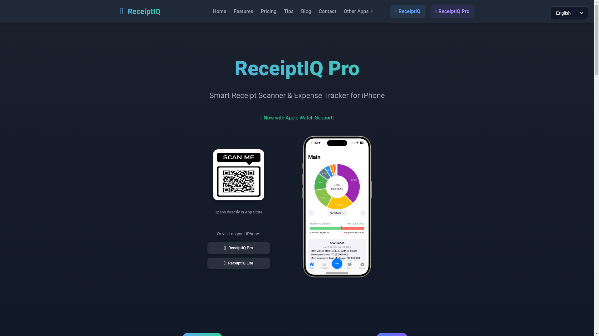 website screenshot of https://receiptiq-me.pages.dev/