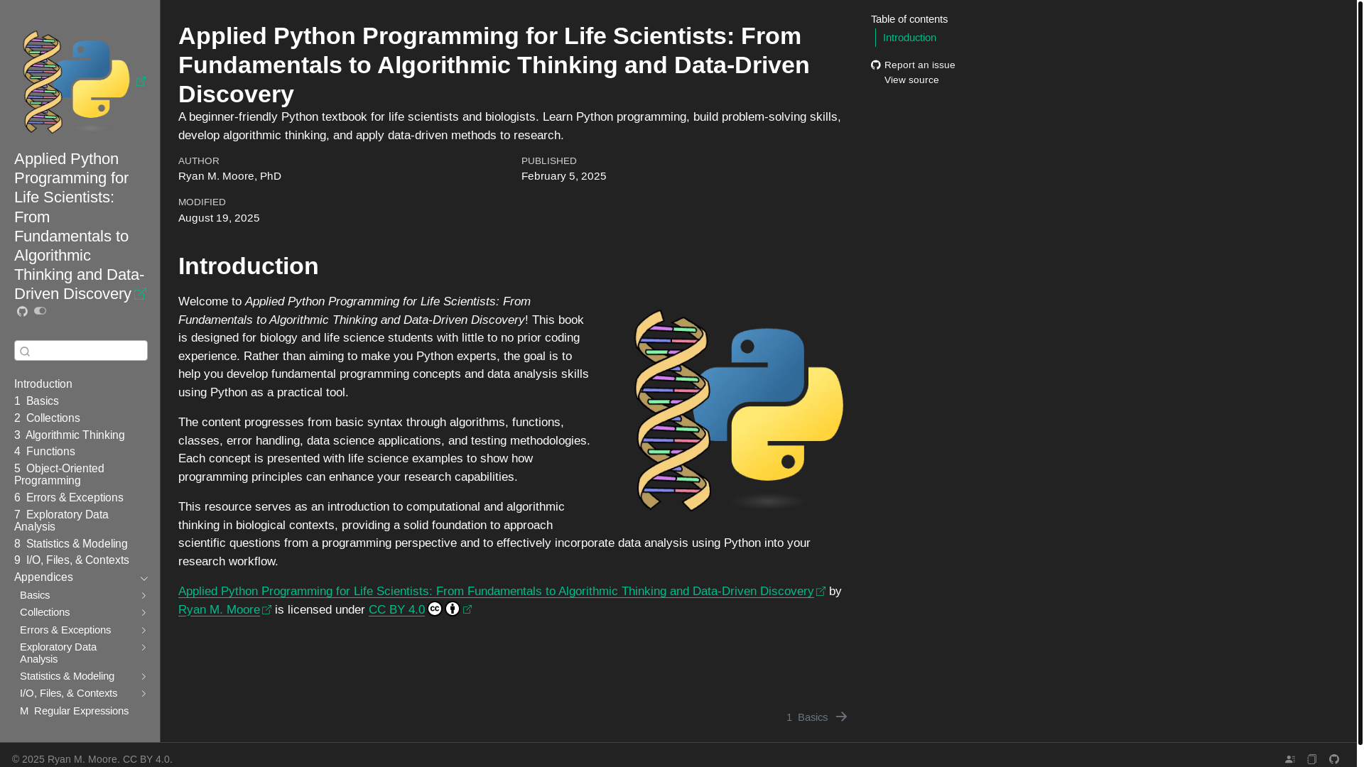 website screenshot of https://practical-python.pages.dev/