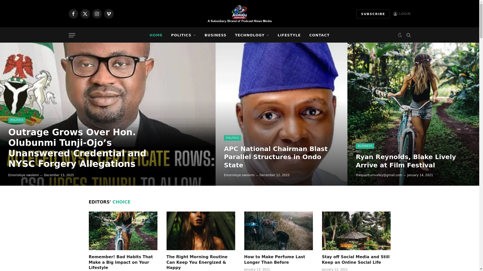 website screenshot of https://asiwajumediateam.com/