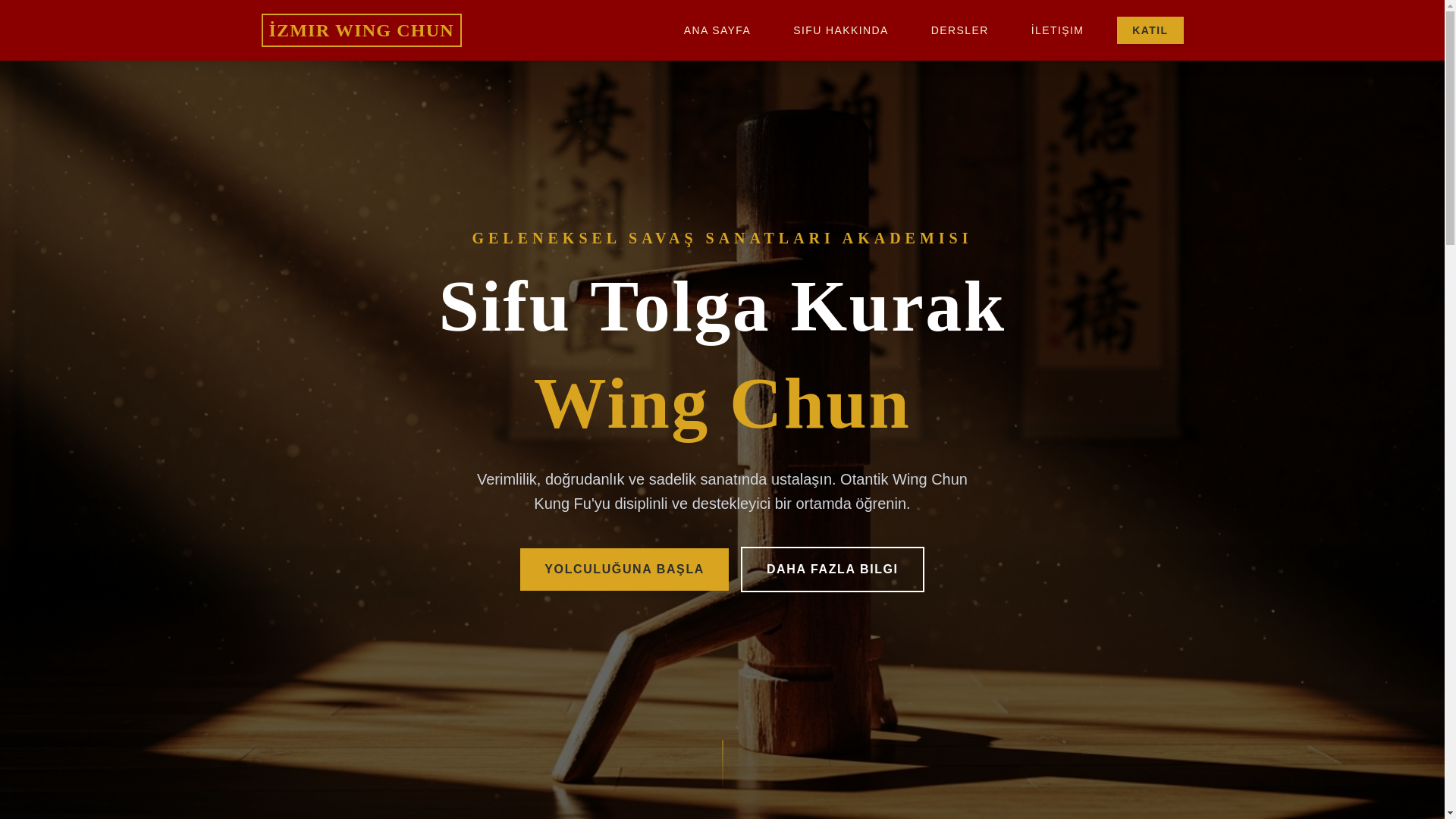 website screenshot of https://izmirwingchun.com/