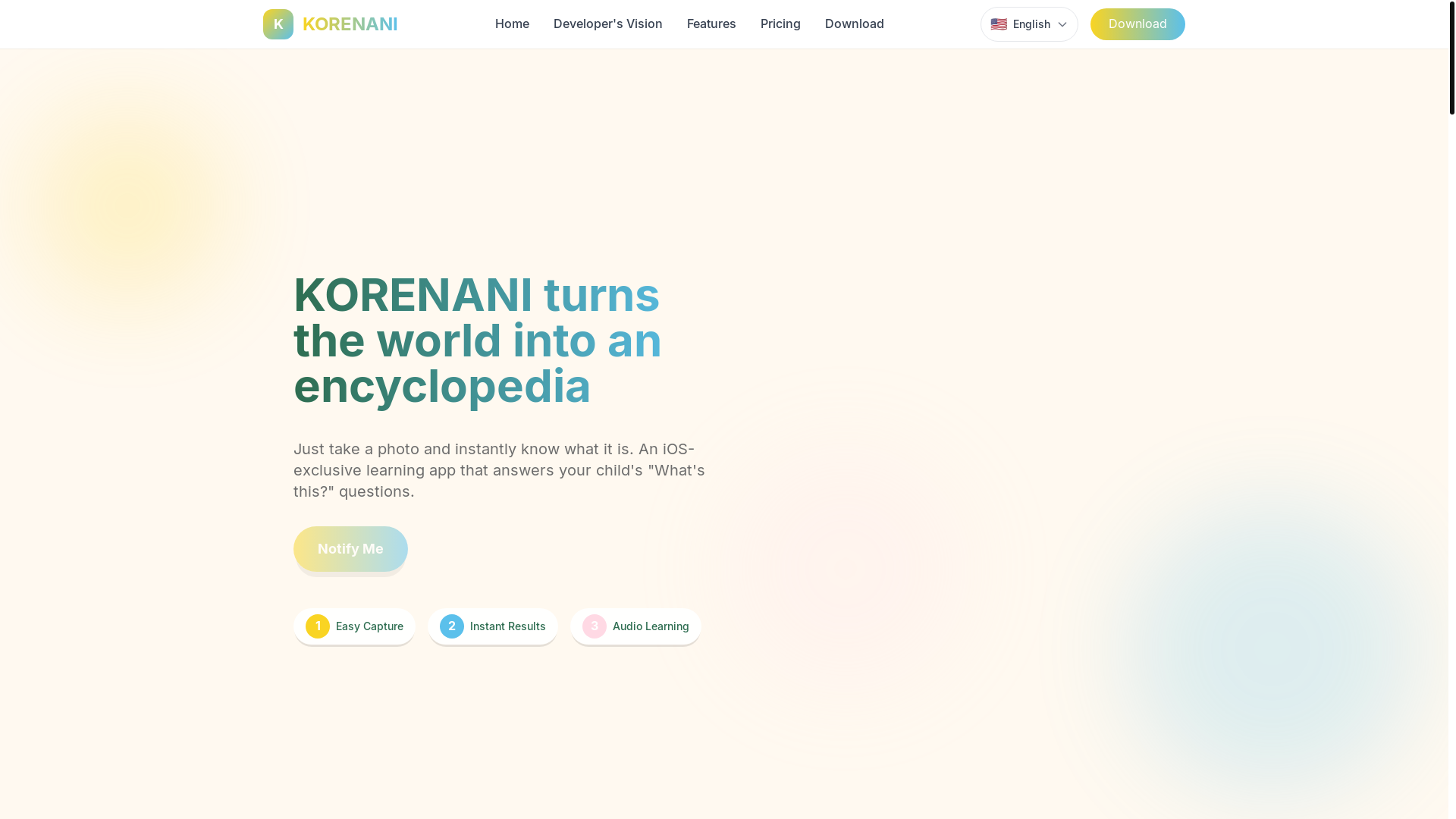 website screenshot of https://korenani-homepage.pages.dev/
