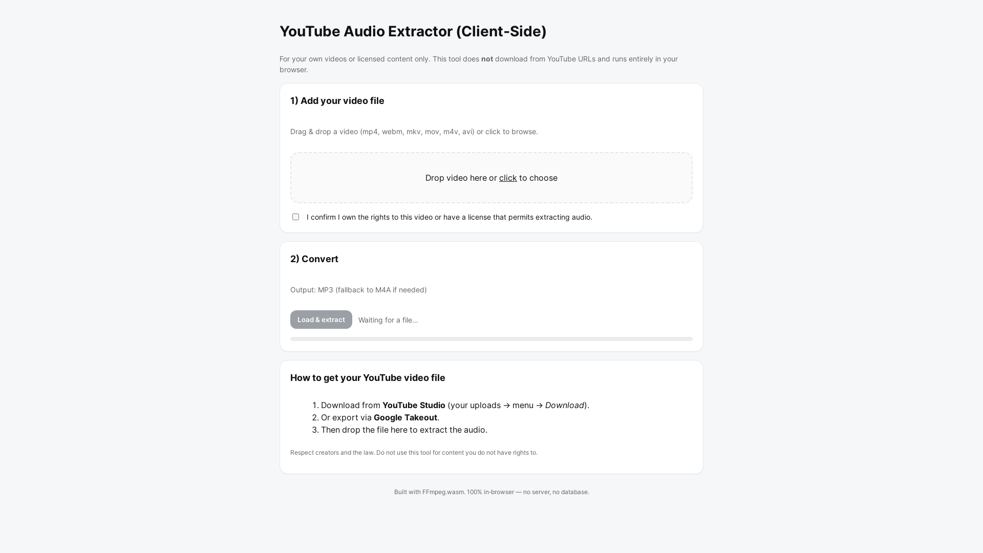 website screenshot of https://youtube-music-extractor.pages.dev/